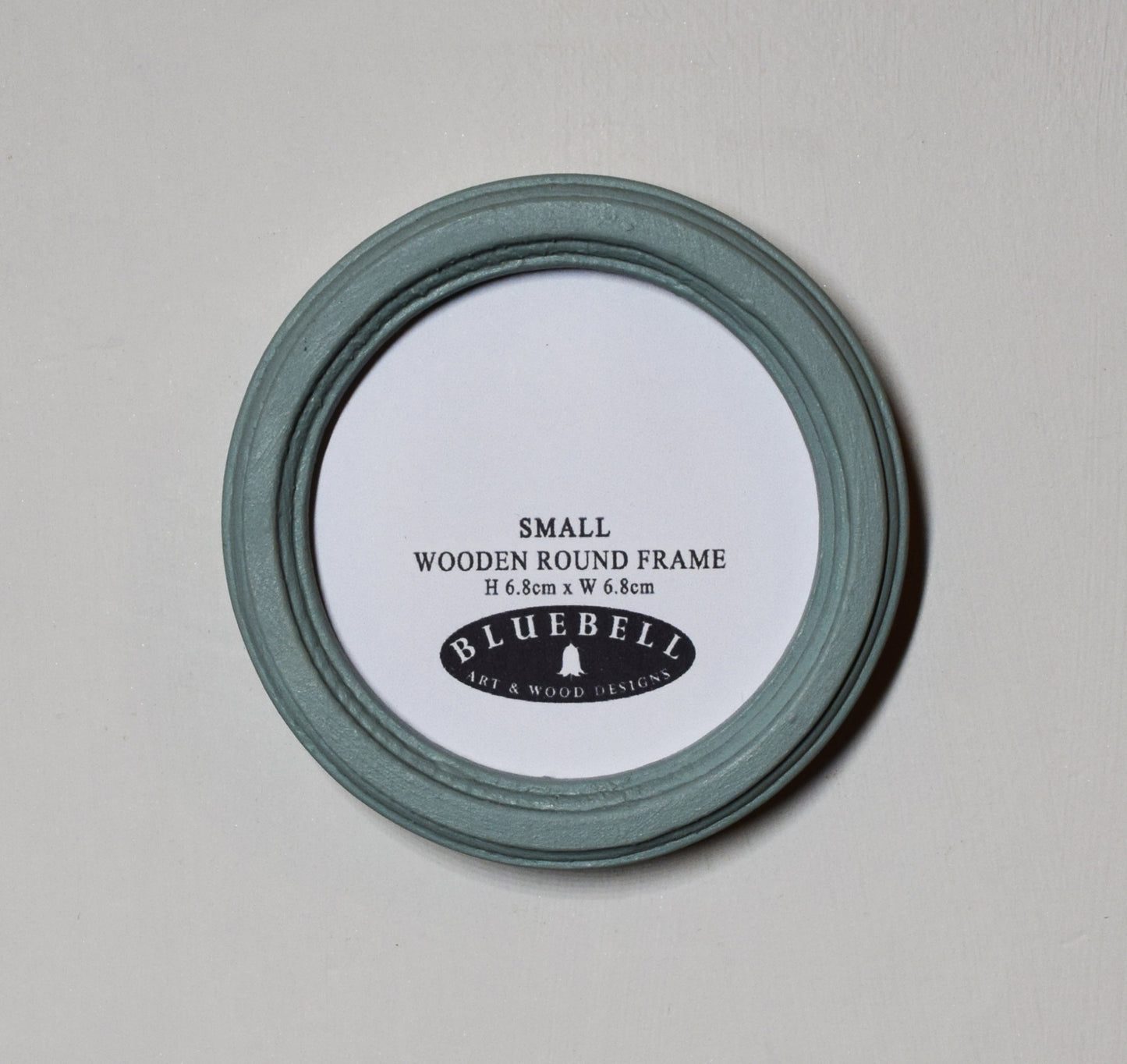 Duck Egg 2.5" x 2.5" Round Handmade Wooden Photo Picture Frame