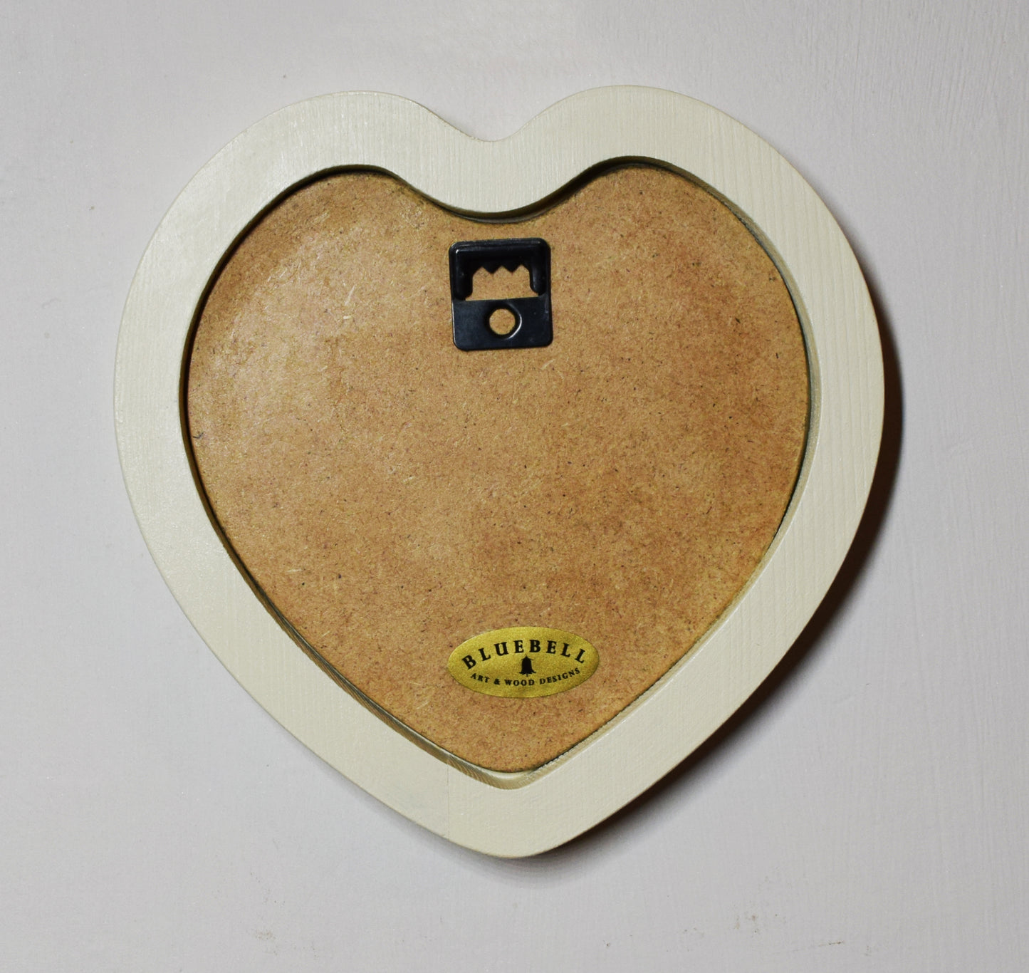 Ivory 4" x 4" Heart Handmade Wooden Photo Picture Frame