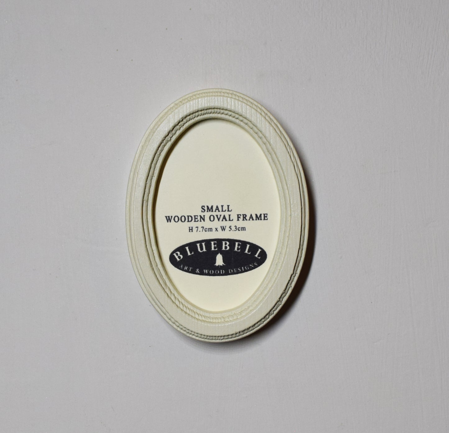 Ivory 2" x 3" Oval Handmade Wooden Photo Picture Frame