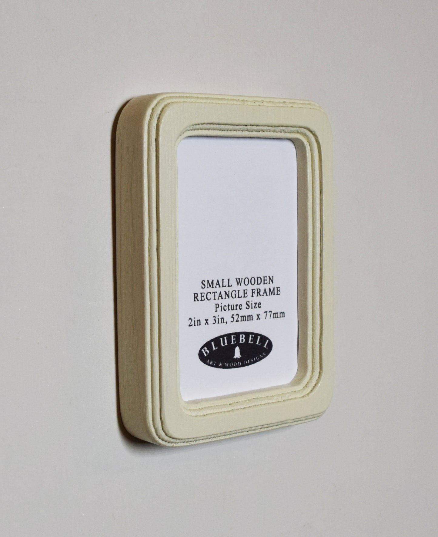 Ivory 2" x 3" Rectangle Handmade Wooden Photo Picture Frame