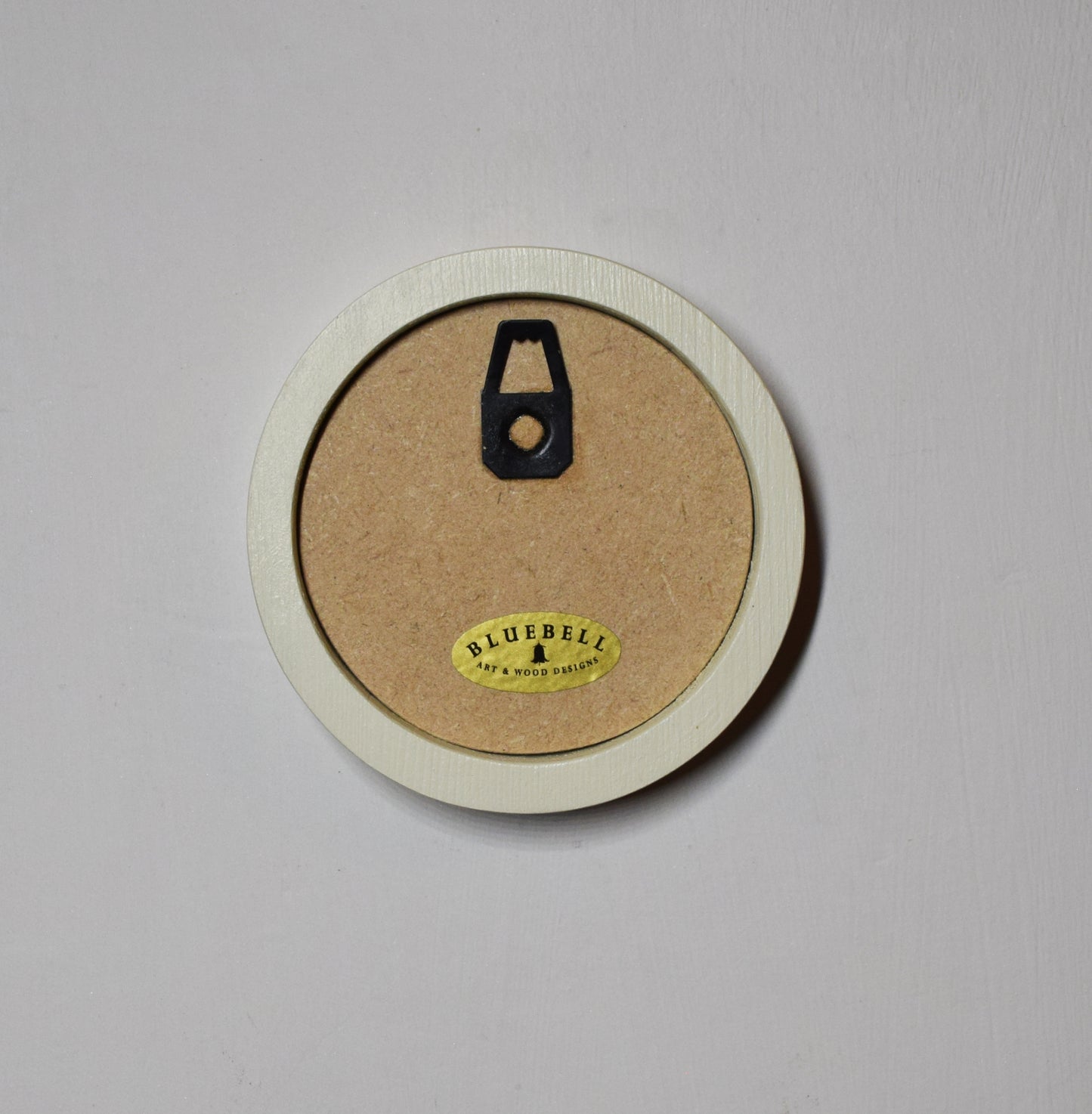 Ivory 2.5" x 2.5" Round Handmade Wooden Photo Picture Frame