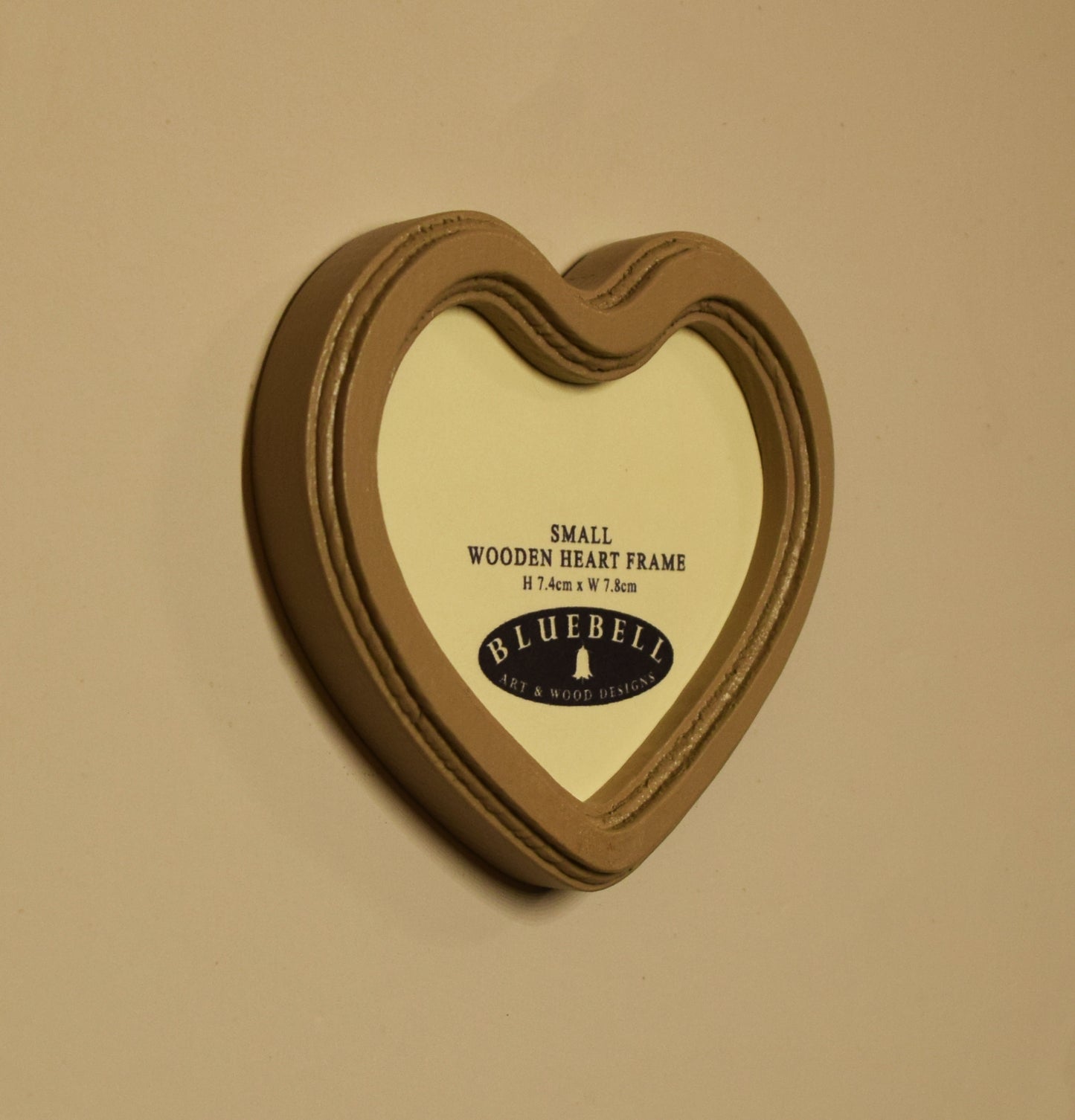 Latte 3" x 3" Heart Handmade Wooden Photo Picture Frame