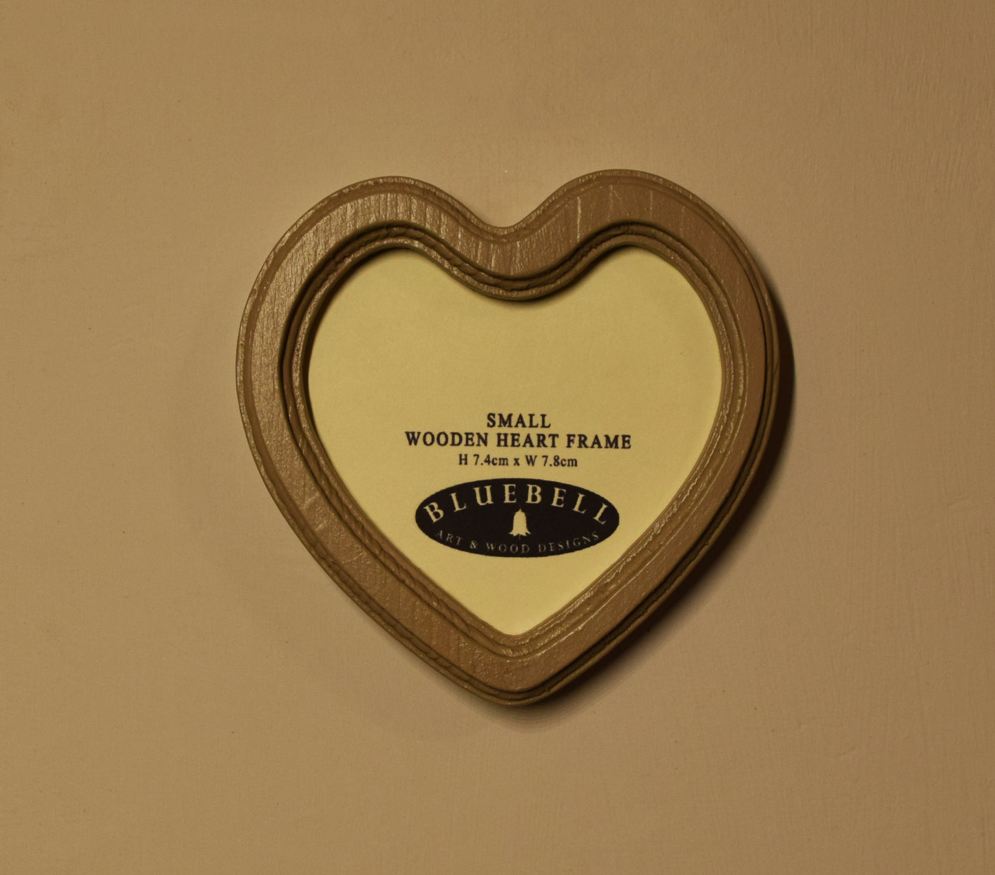 Latte 3" x 3" Heart Handmade Wooden Photo Picture Frame