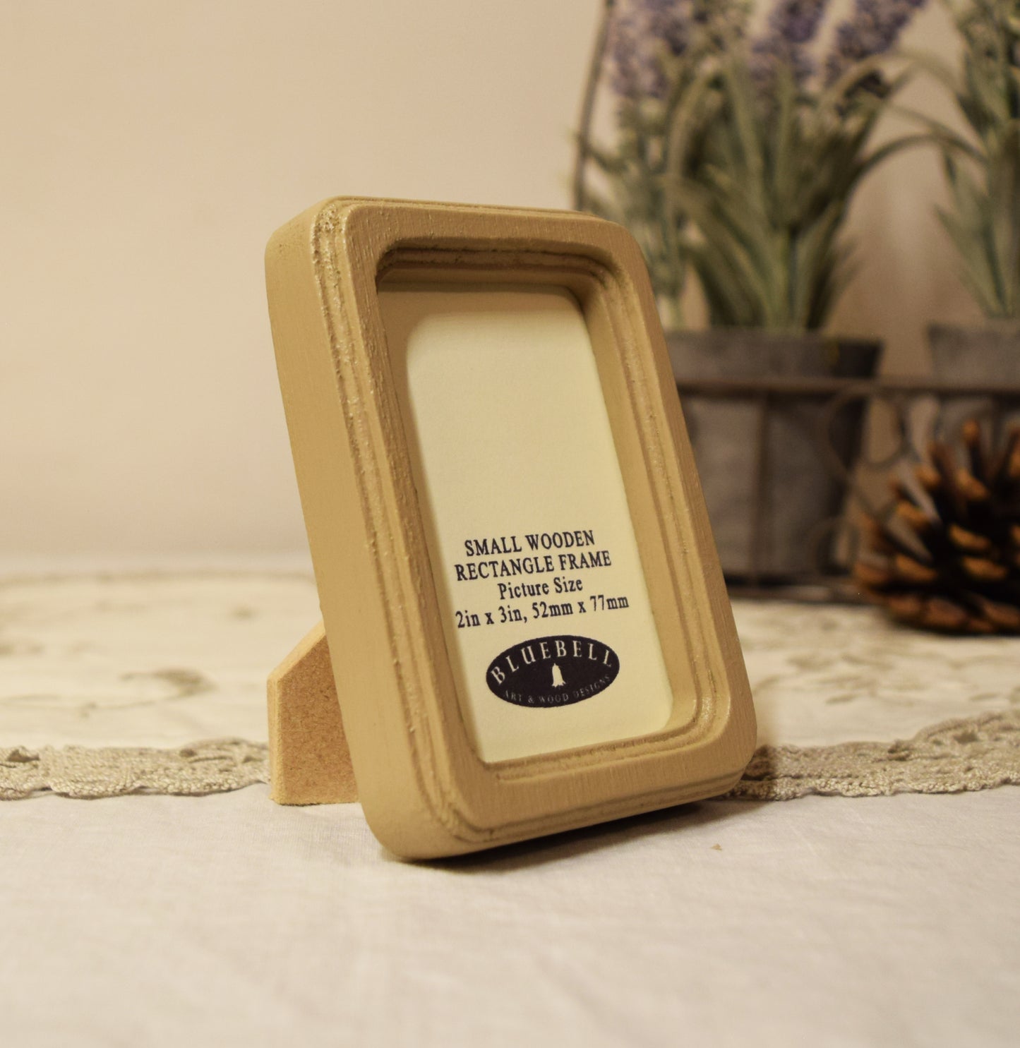Latte 2" x 3" Rectangle Handmade Wooden Photo Picture Frame