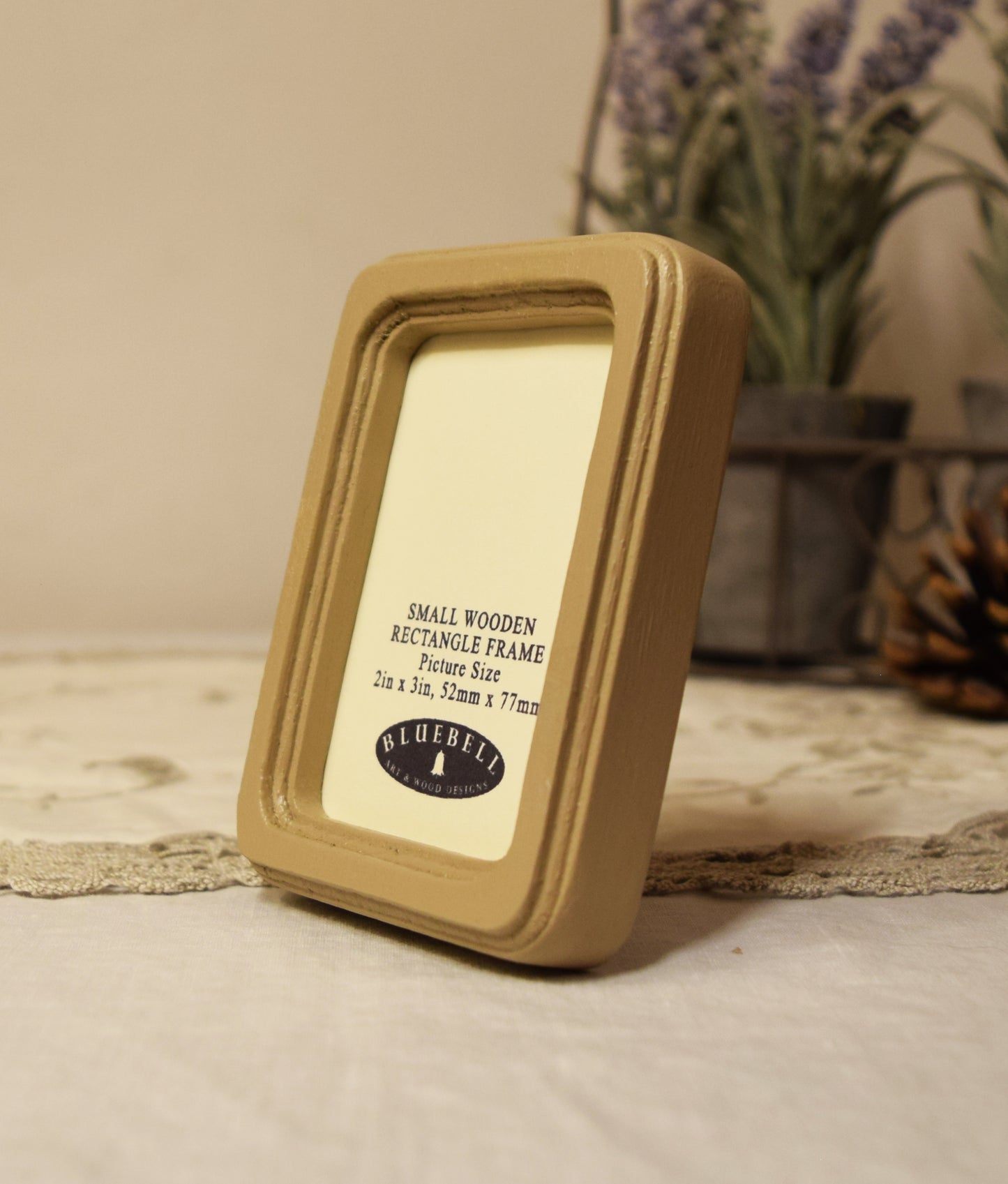 Latte 2" x 3" Rectangle Handmade Wooden Photo Picture Frame
