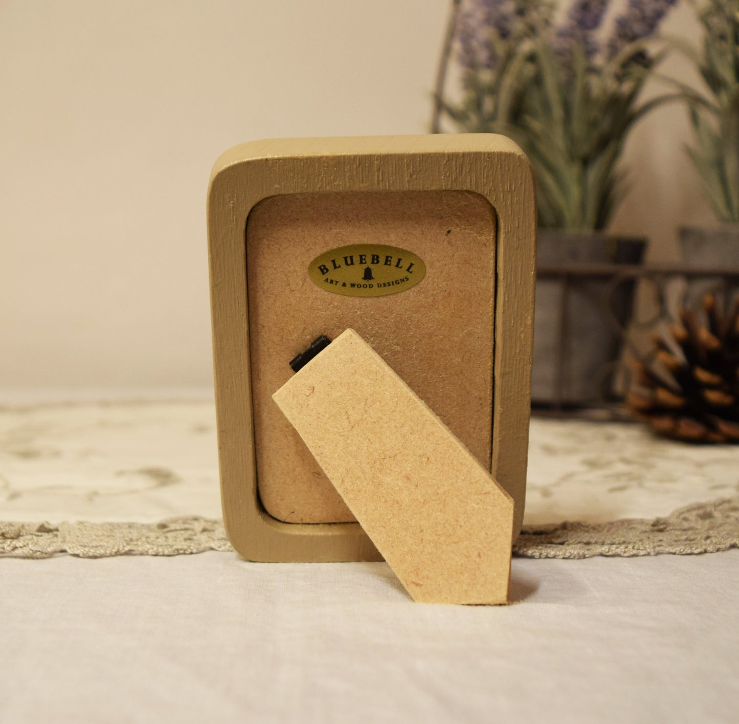 Latte 2" x 3" Rectangle Handmade Wooden Photo Picture Frame