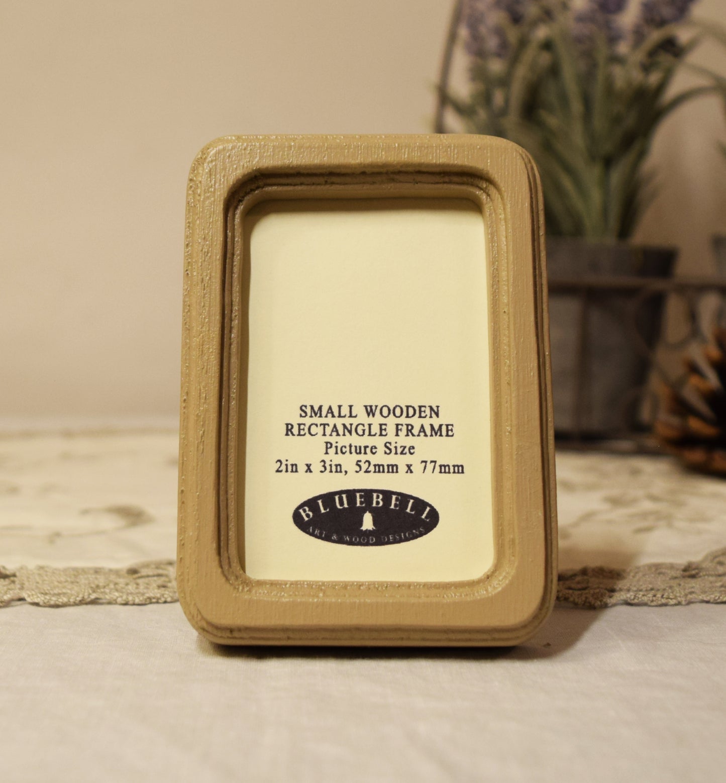 Latte 2" x 3" Rectangle Handmade Wooden Photo Picture Frame