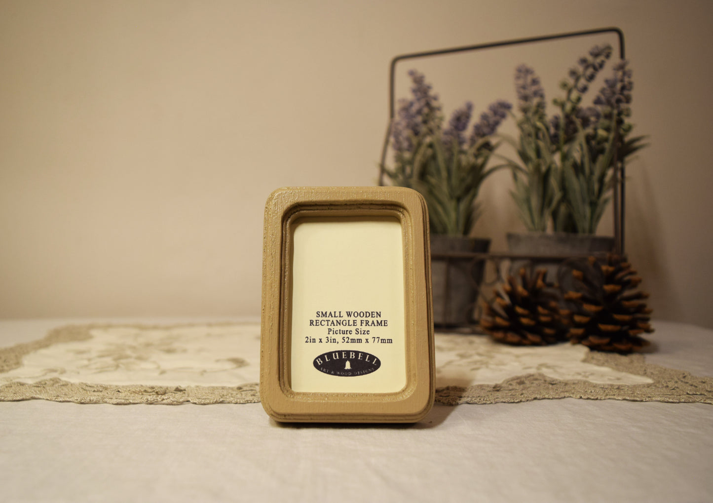 Latte 2" x 3" Rectangle Handmade Wooden Photo Picture Frame