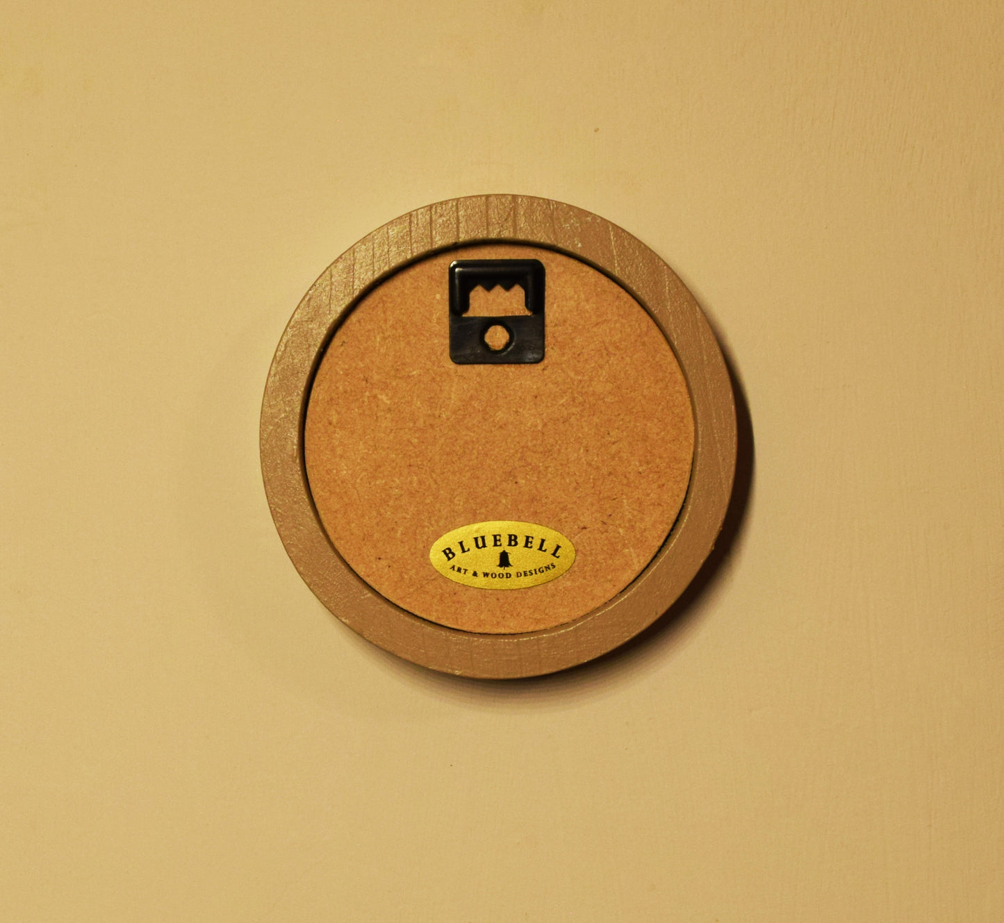 Latte 2.5" x 2.5" Round Handmade Wooden Photo Picture Frame