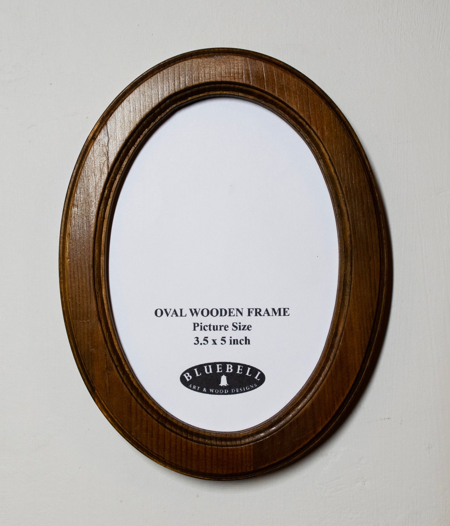 Light Oak 3.5" x 5" Oval Handmade Wooden Photo Picture Frame