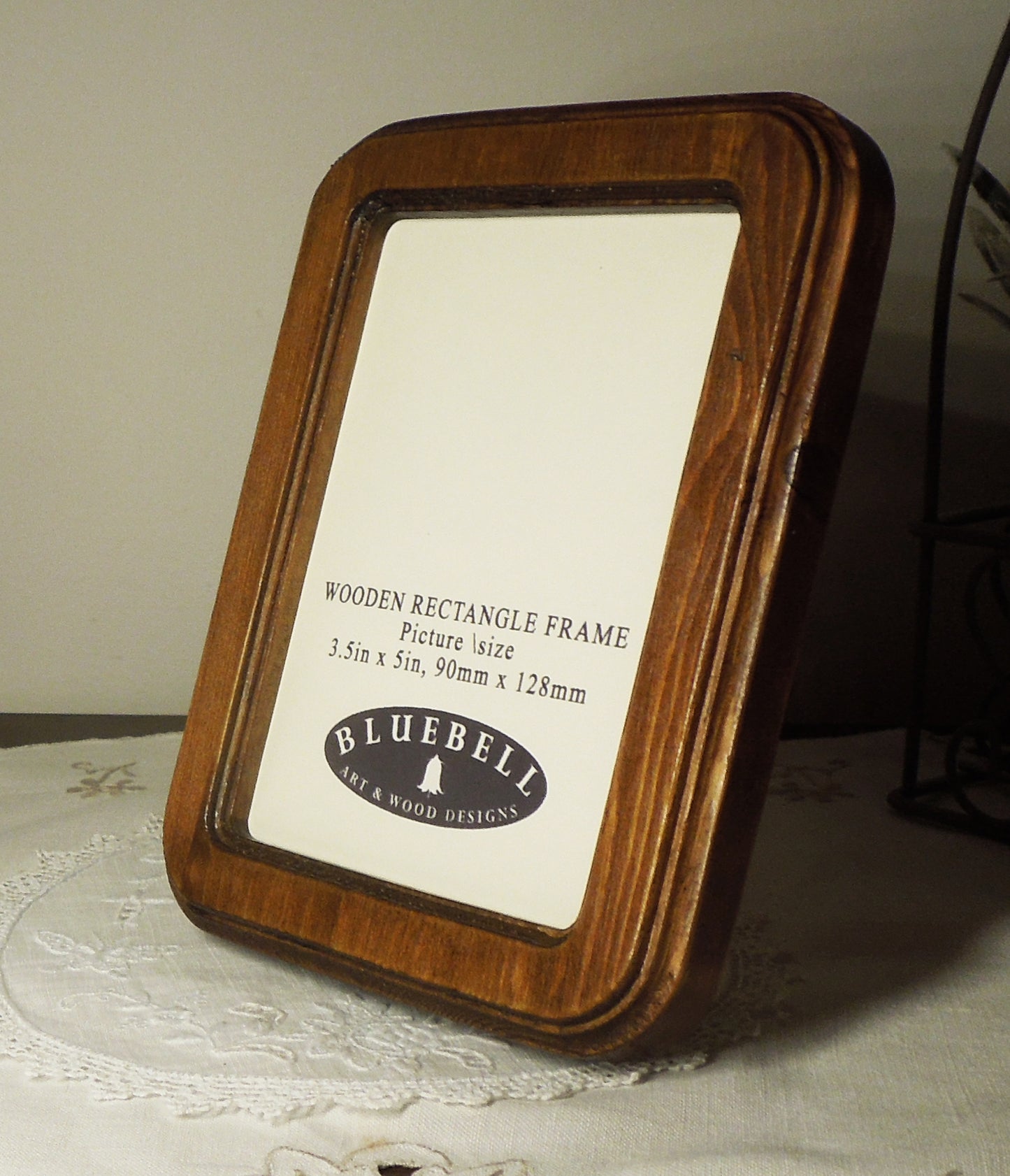 Light Oak 3.5" x 5" Rectangle Roman Edged Handmade Wooden Photo Picture Frame