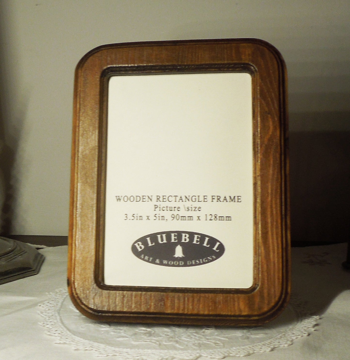 Light Oak 3.5" x 5" Rectangle Roman Edged Handmade Wooden Photo Picture Frame