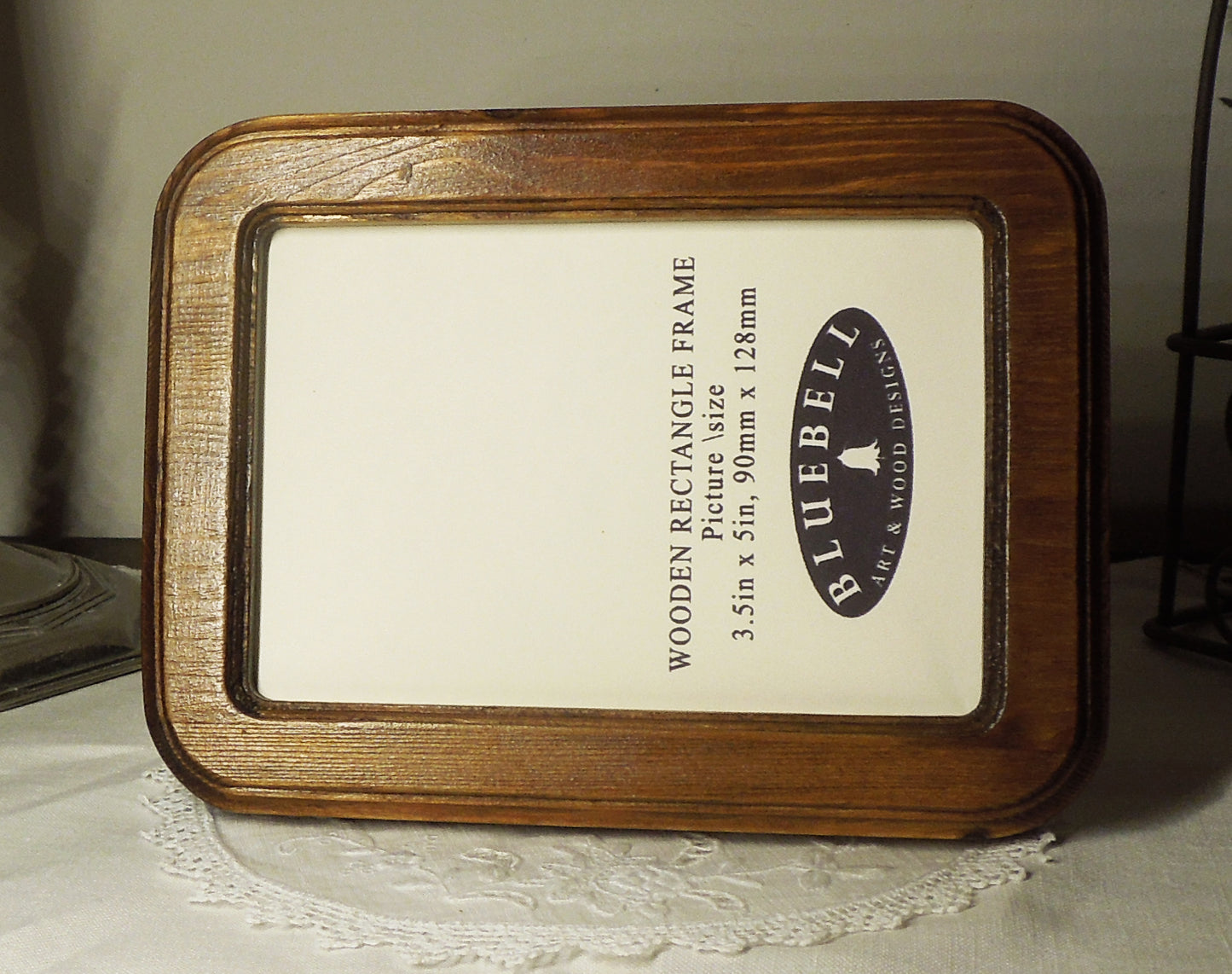 Light Oak 3.5" x 5" Rectangle Roman Edged Handmade Wooden Photo Picture Frame