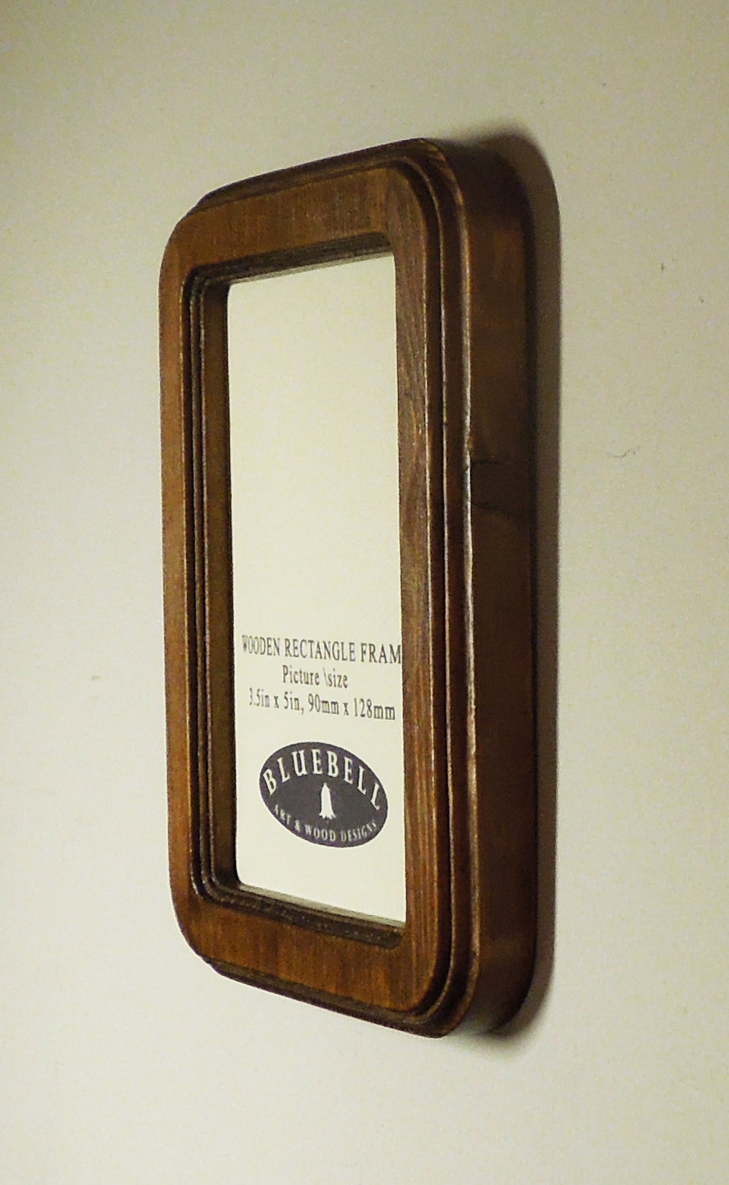 Light Oak 3.5" x 5" Rectangle Roman Edged Handmade Wooden Photo Picture Frame
