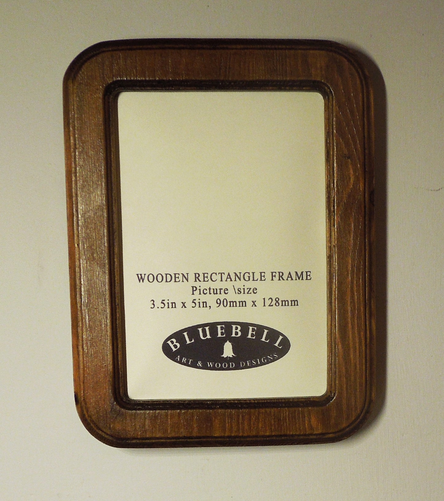 Light Oak 3.5" x 5" Rectangle Roman Edged Handmade Wooden Photo Picture Frame