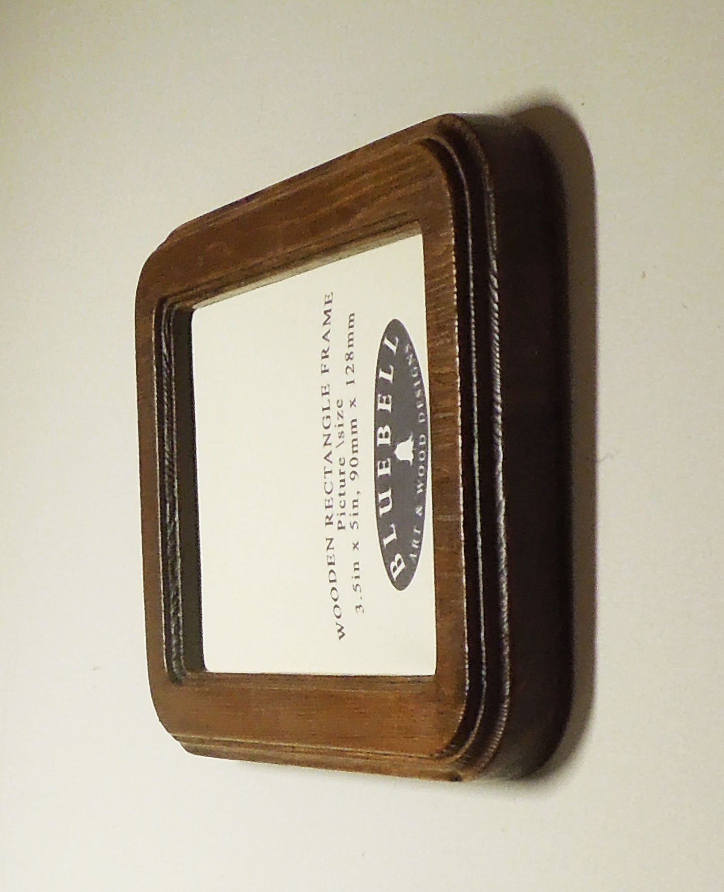Light Oak 3.5" x 5" Rectangle Roman Edged Handmade Wooden Photo Picture Frame