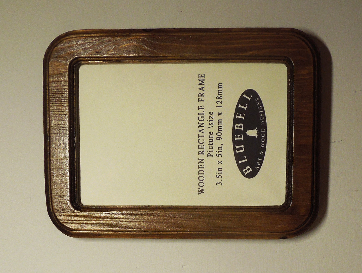 Light Oak 3.5" x 5" Rectangle Roman Edged Handmade Wooden Photo Picture Frame
