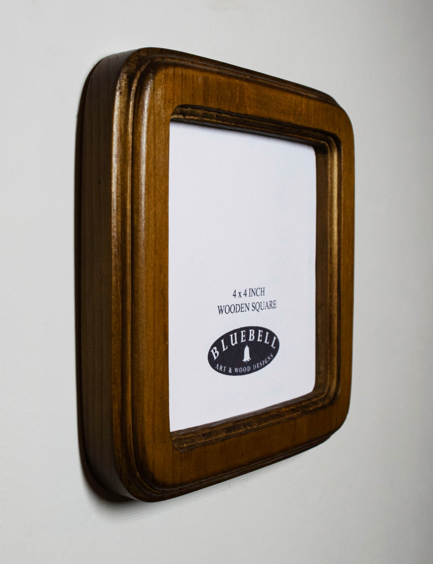 Light Oak 4" x 4" Square Handmade Wooden Photo Picture Frame