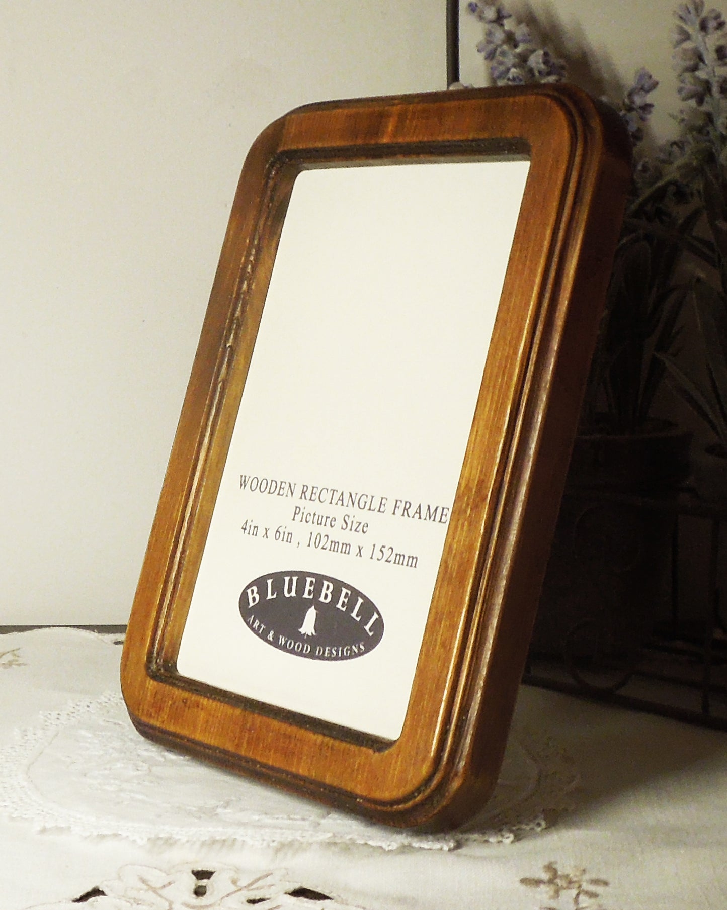 Light Oak 4" x 6" Rectangle Roman Edged Handmade Wooden Photo Picture Frame