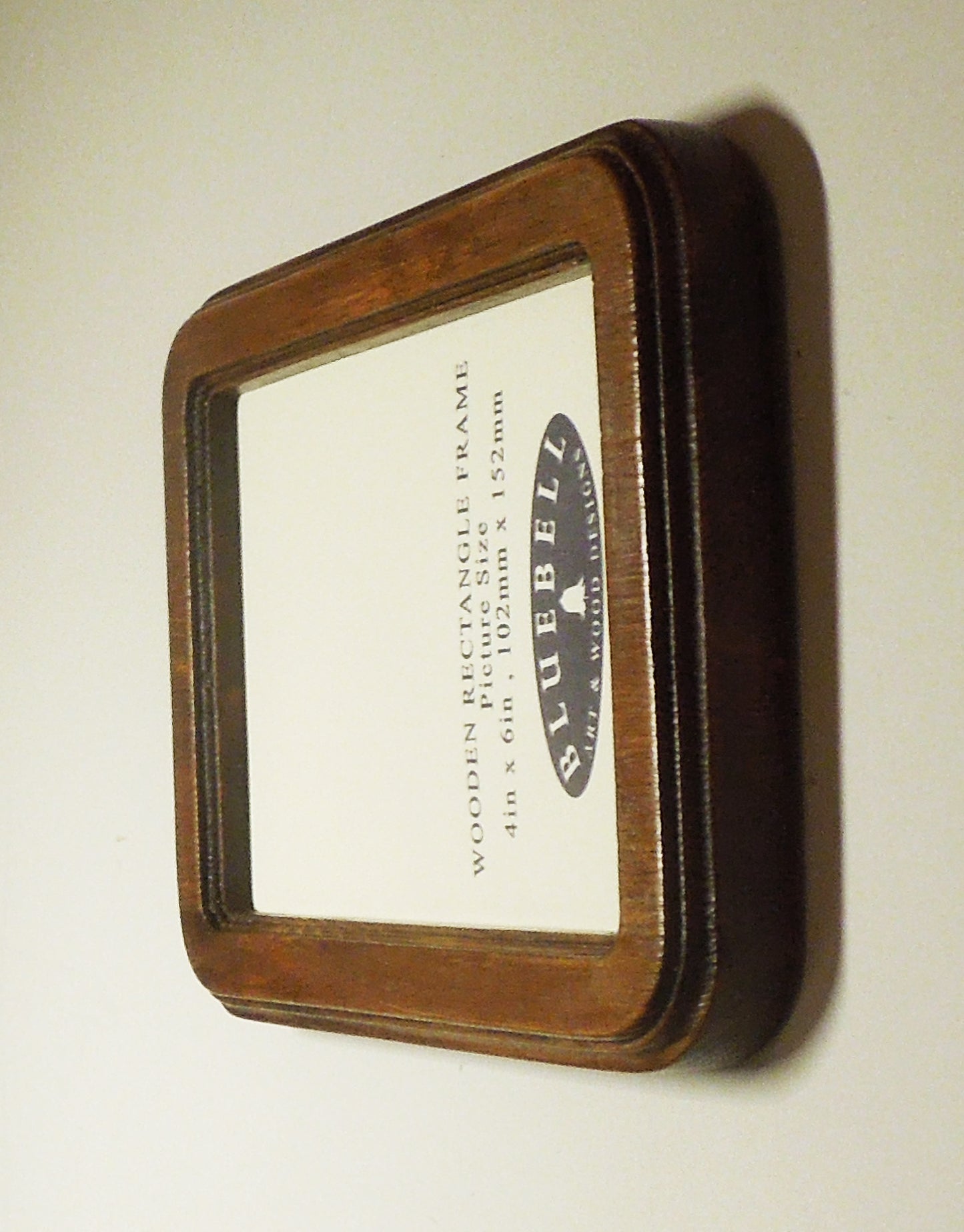 Light Oak 4" x 6" Rectangle Roman Edged Handmade Wooden Photo Picture Frame