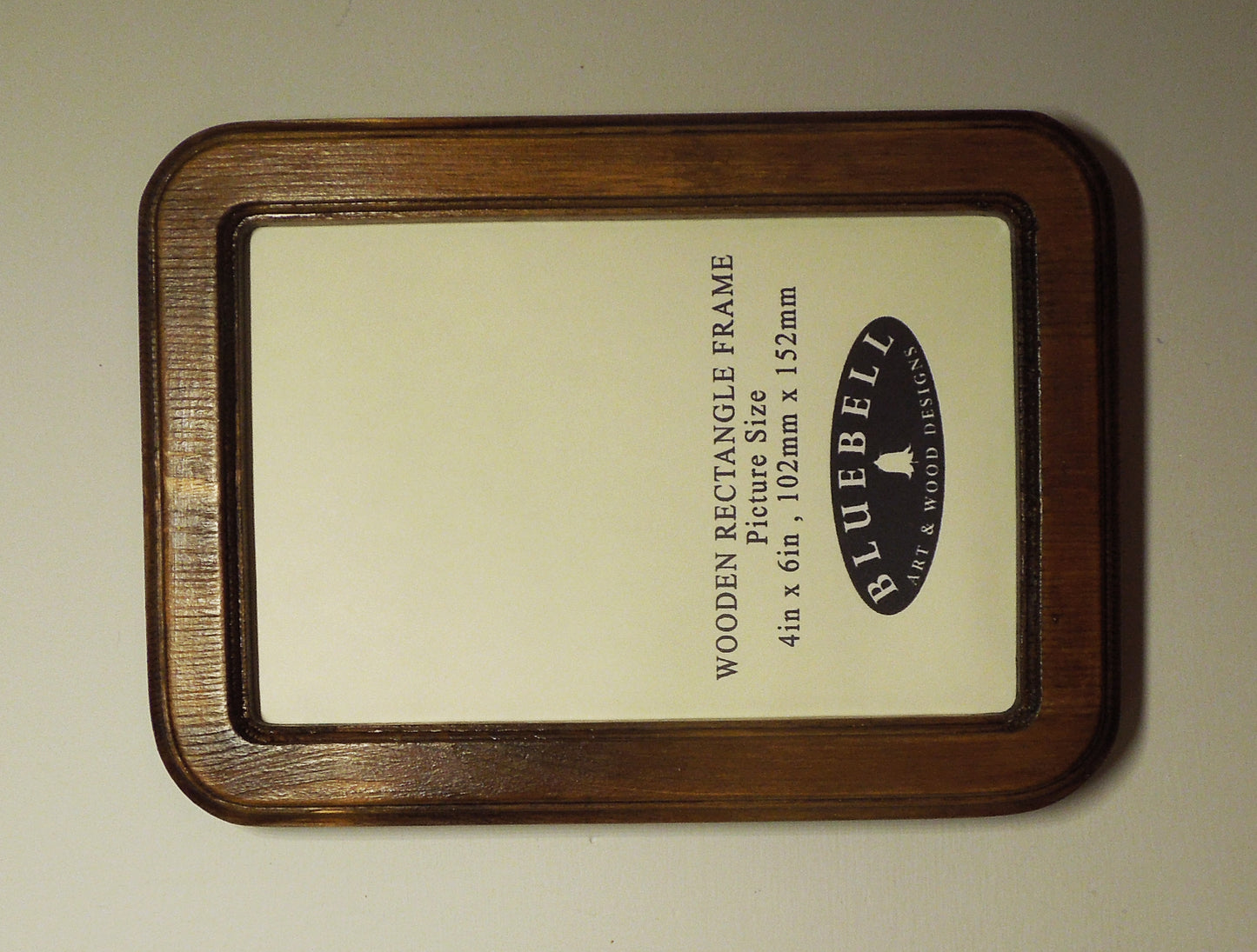 Light Oak 4" x 6" Rectangle Roman Edged Handmade Wooden Photo Picture Frame