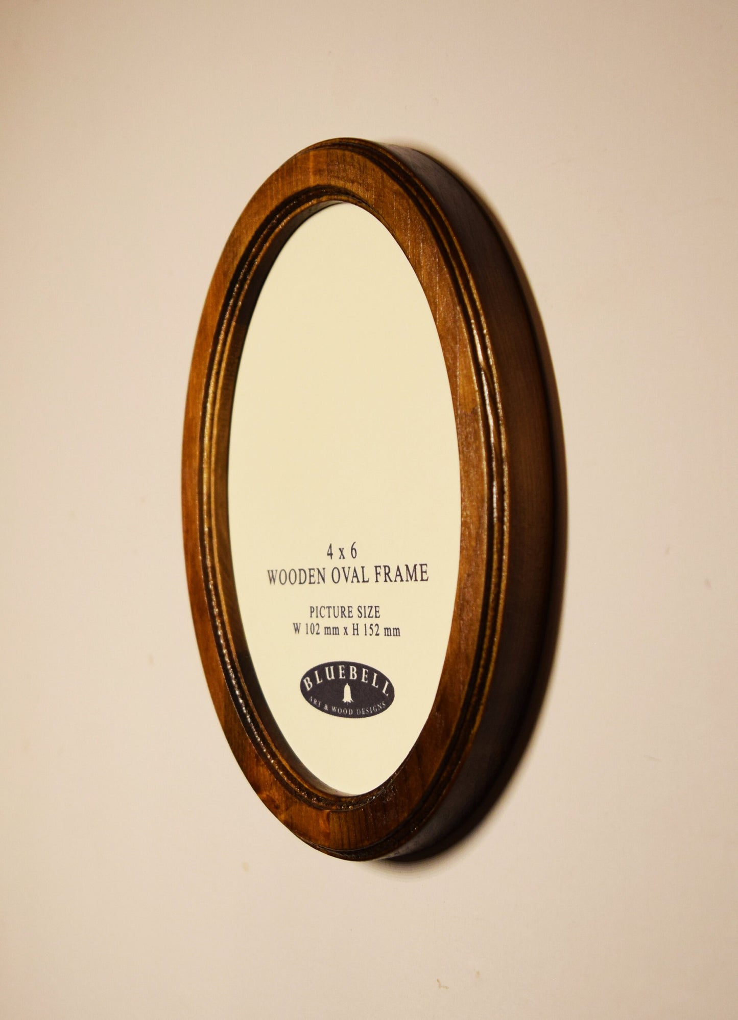 Light Oak 4" x 6" Oval Handmade Wooden Photo Picture Frame