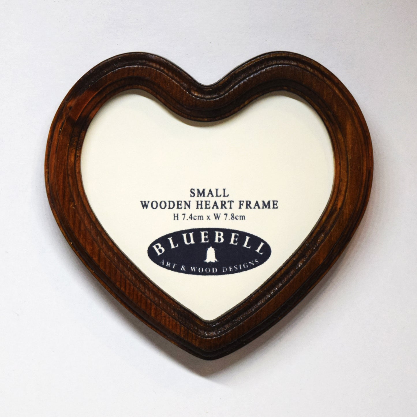 Light Oak 3" x 3" Heart Handmade Wooden Photo Picture Frame