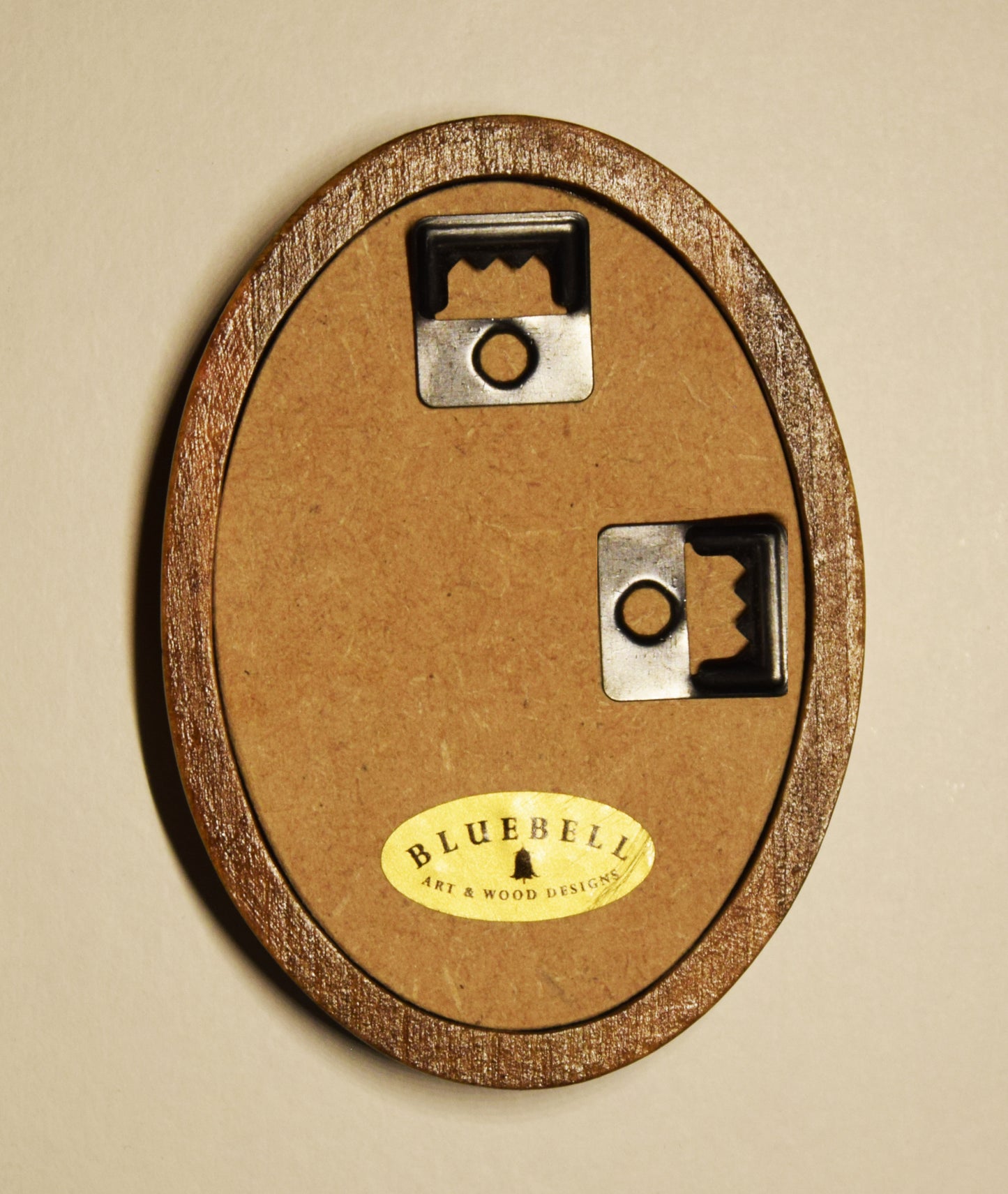 Light Oak 2" x 3" Oval Handmade Wooden Photo Picture Frame