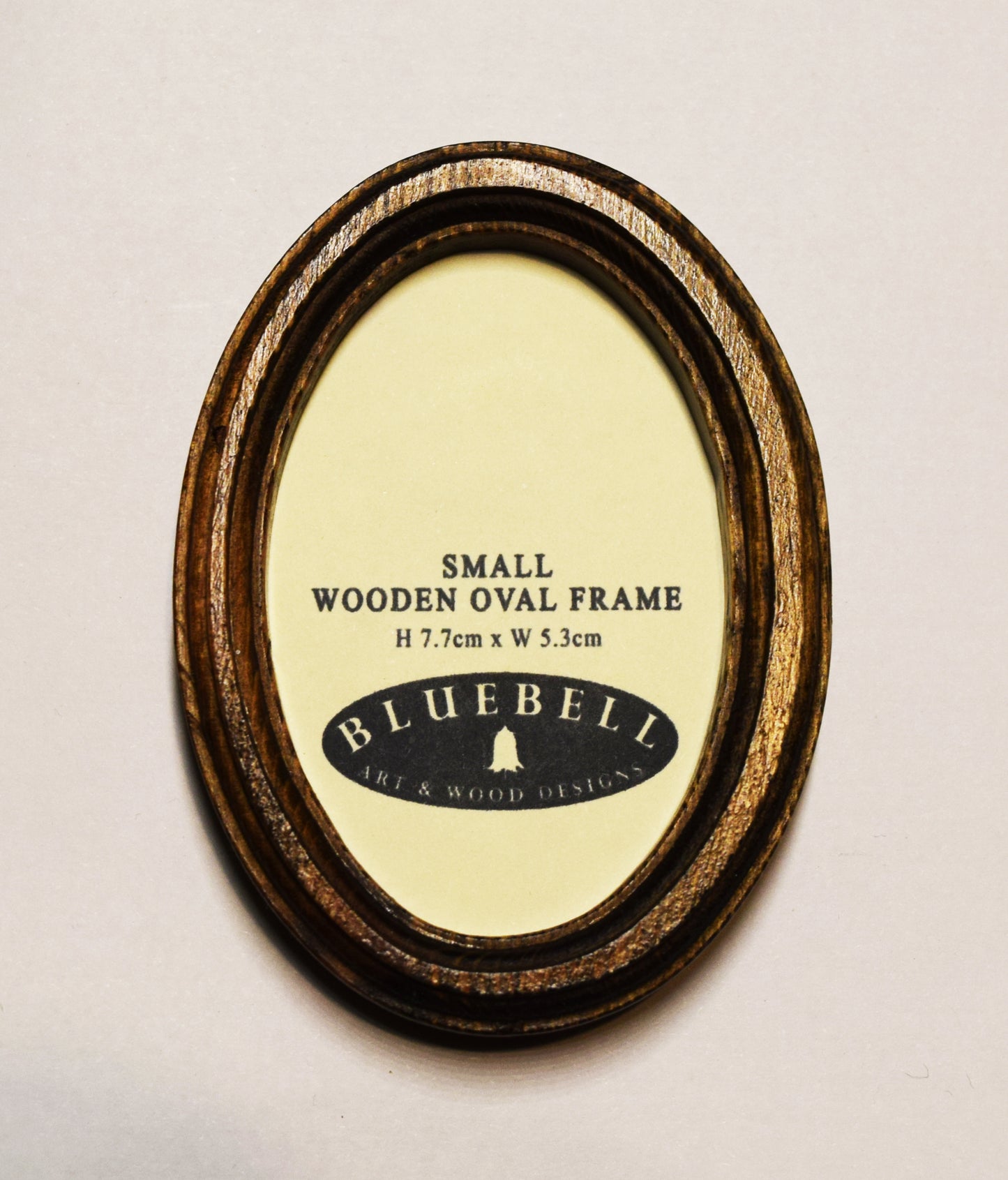 Light Oak 2" x 3" Oval Handmade Wooden Photo Picture Frame