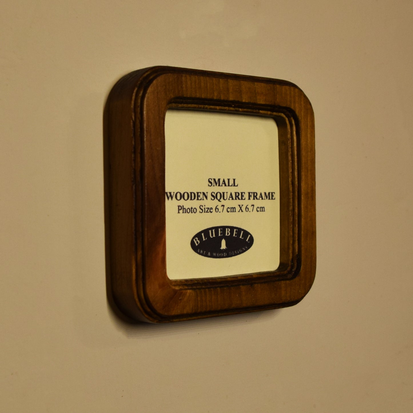 Light Oak 2.5" x 2.5" Square Handmade Wooden Photo Picture Frame