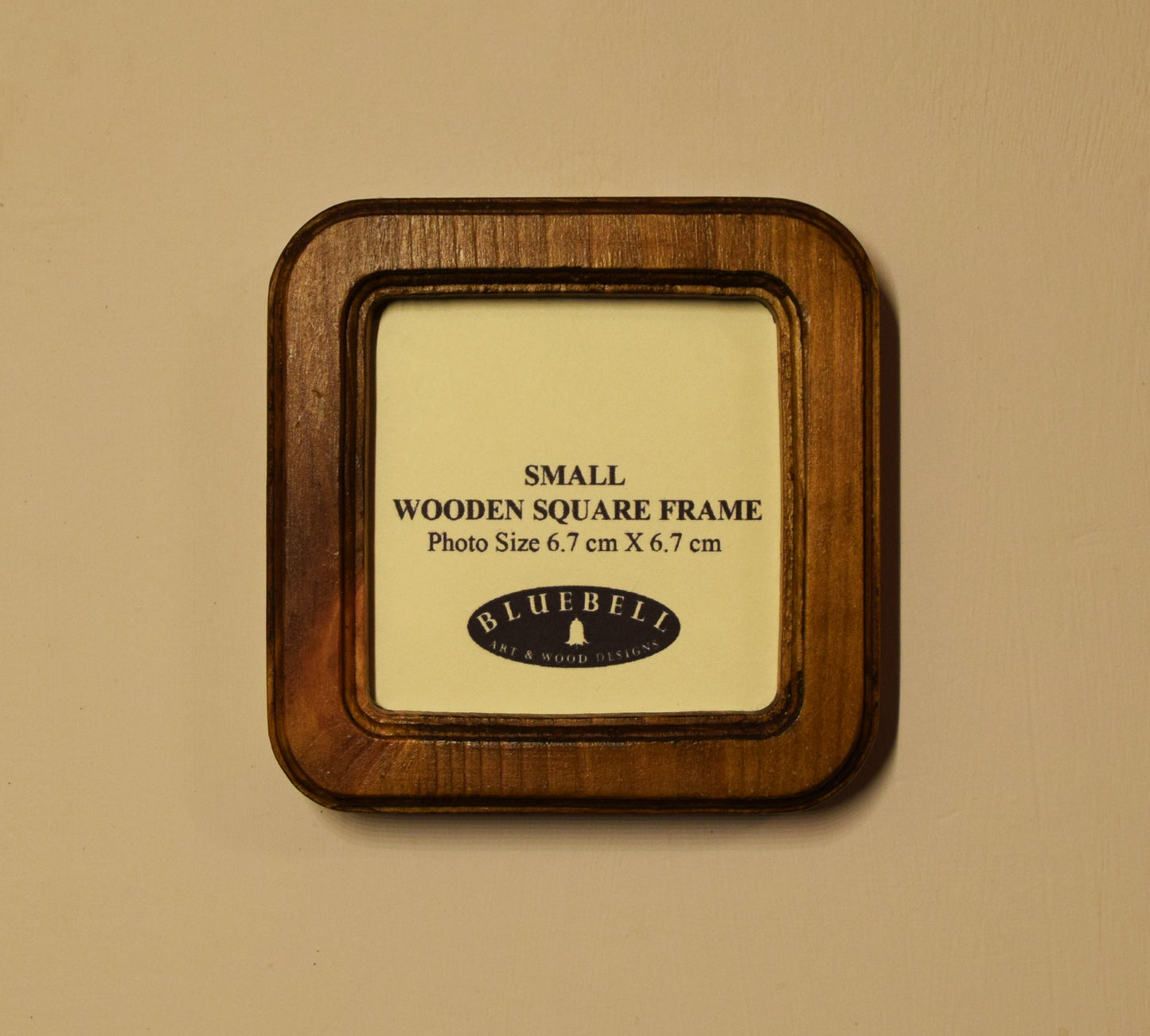 Light Oak 2.5" x 2.5" Square Handmade Wooden Photo Picture Frame