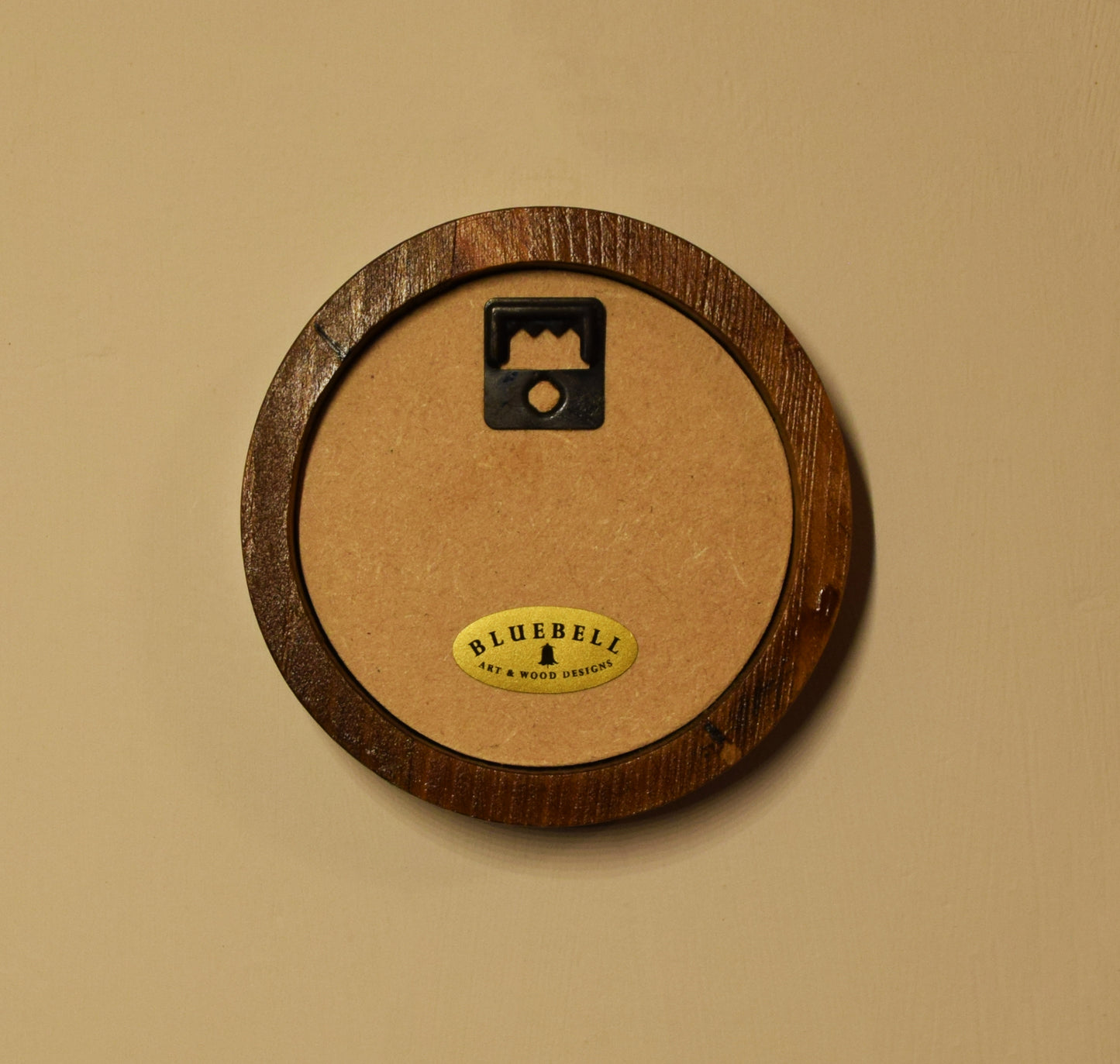Light Oak 2.5" x 2.5" Round Handmade Wooden Photo Picture Frame