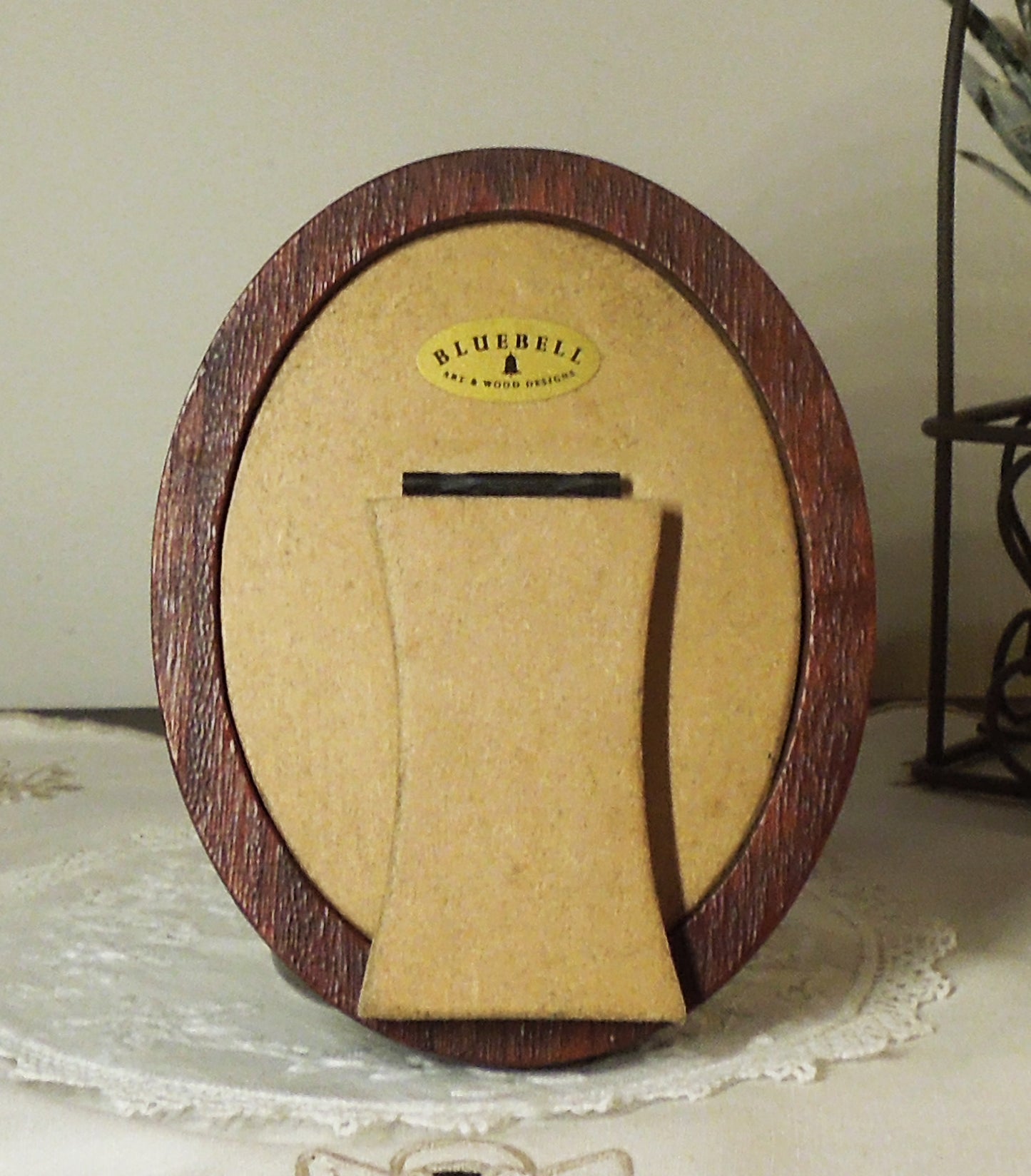 Mahogany 3" x 4" Oval Handmade Wooden Photo Picture Frame