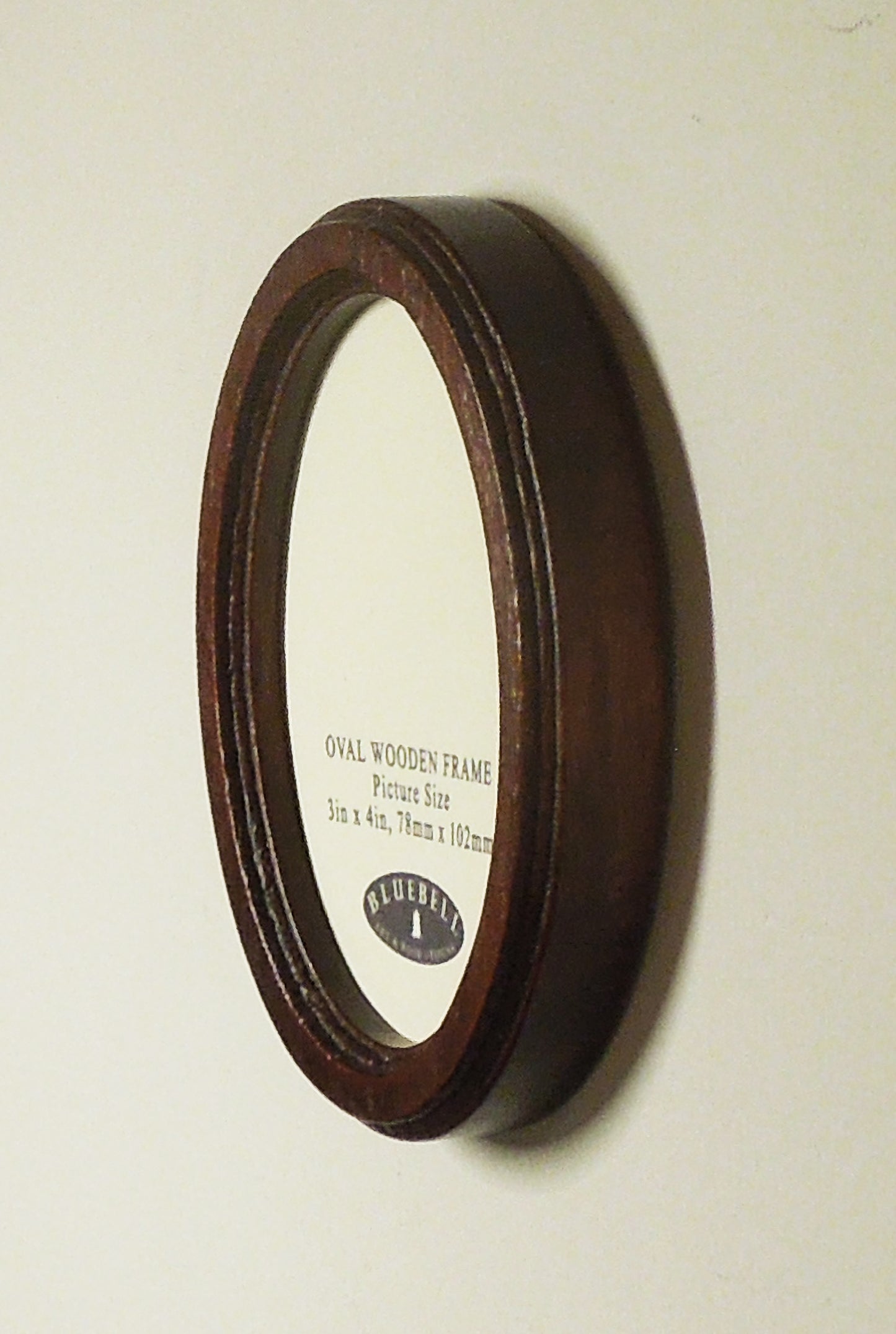 Mahogany 3" x 4" Oval Handmade Wooden Photo Picture Frame