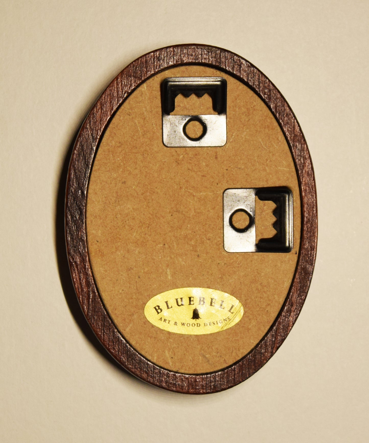 Mahogany 2" x 3" Oval Handmade Wooden Photo Picture Frame