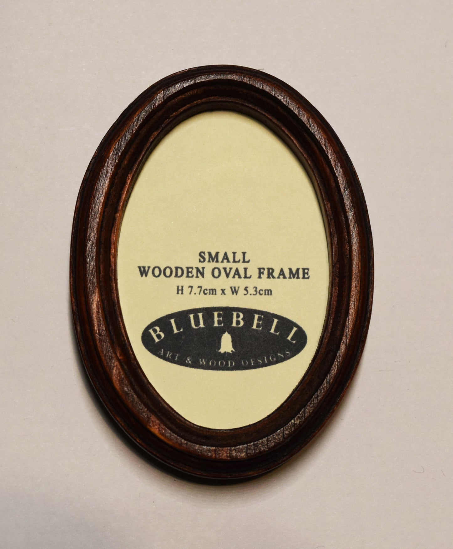 Mahogany 2" x 3" Oval Handmade Wooden Photo Picture Frame