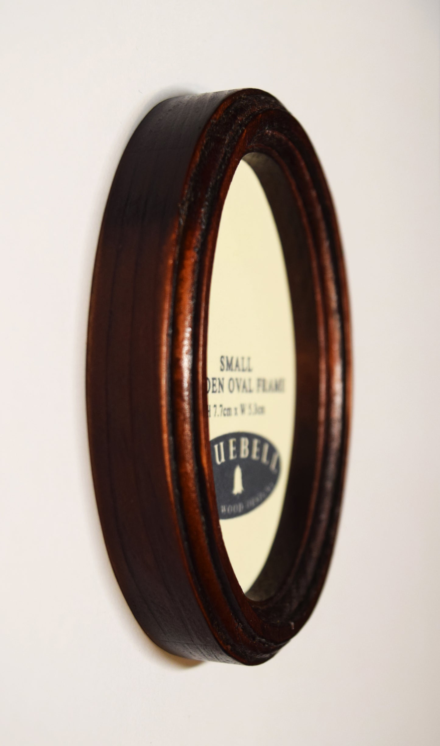 Mahogany 2" x 3" Oval Handmade Wooden Photo Picture Frame