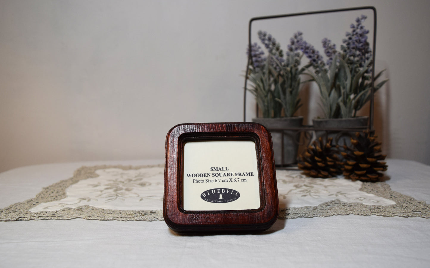 Mahogany 2.5" x 2.5" Square Handmade Wooden Photo Picture Frame