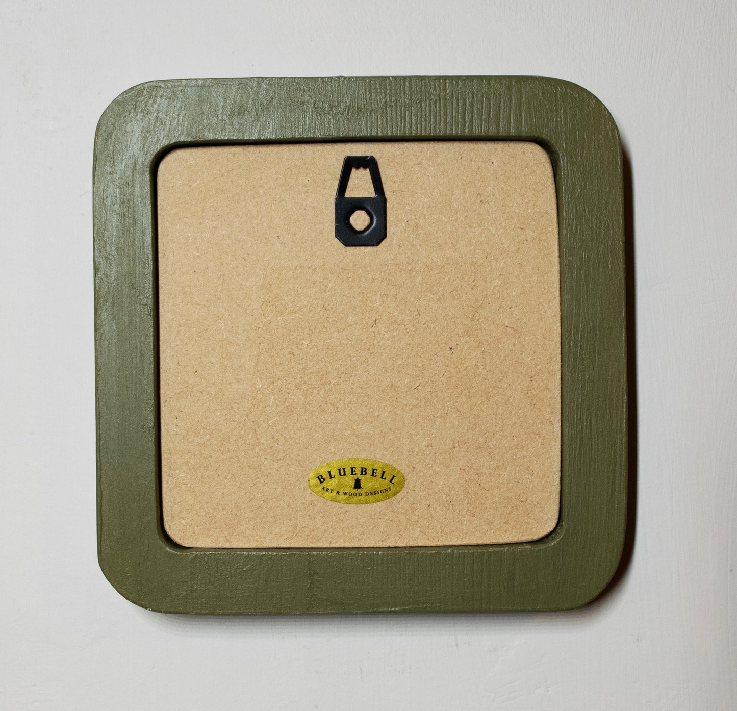Olive Green 4" x 4" Square Handmade Wooden Photo Picture Frame