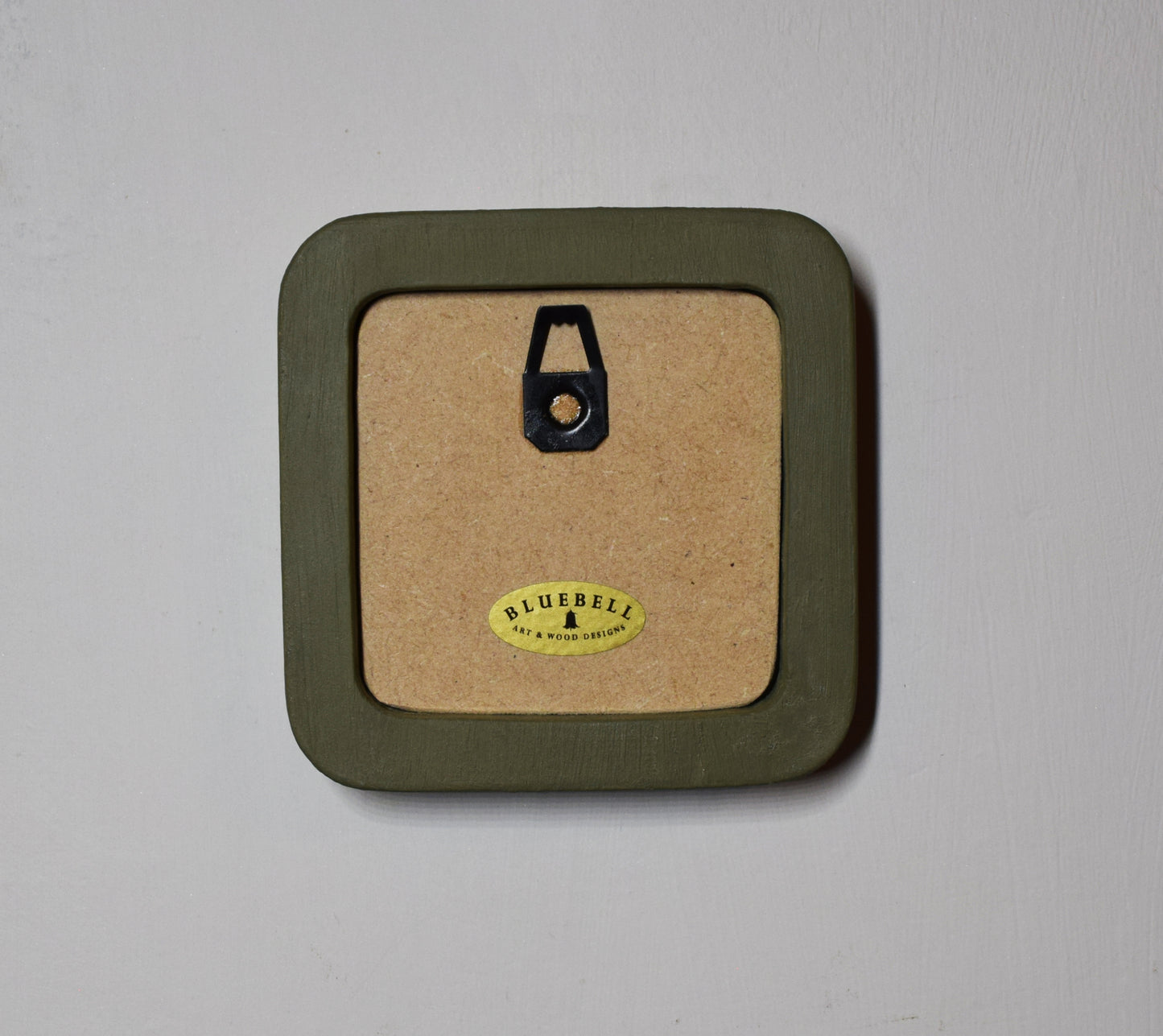 Olive Green 2.5" x 2.5" Square Handmade Wooden Photo Picture Frame