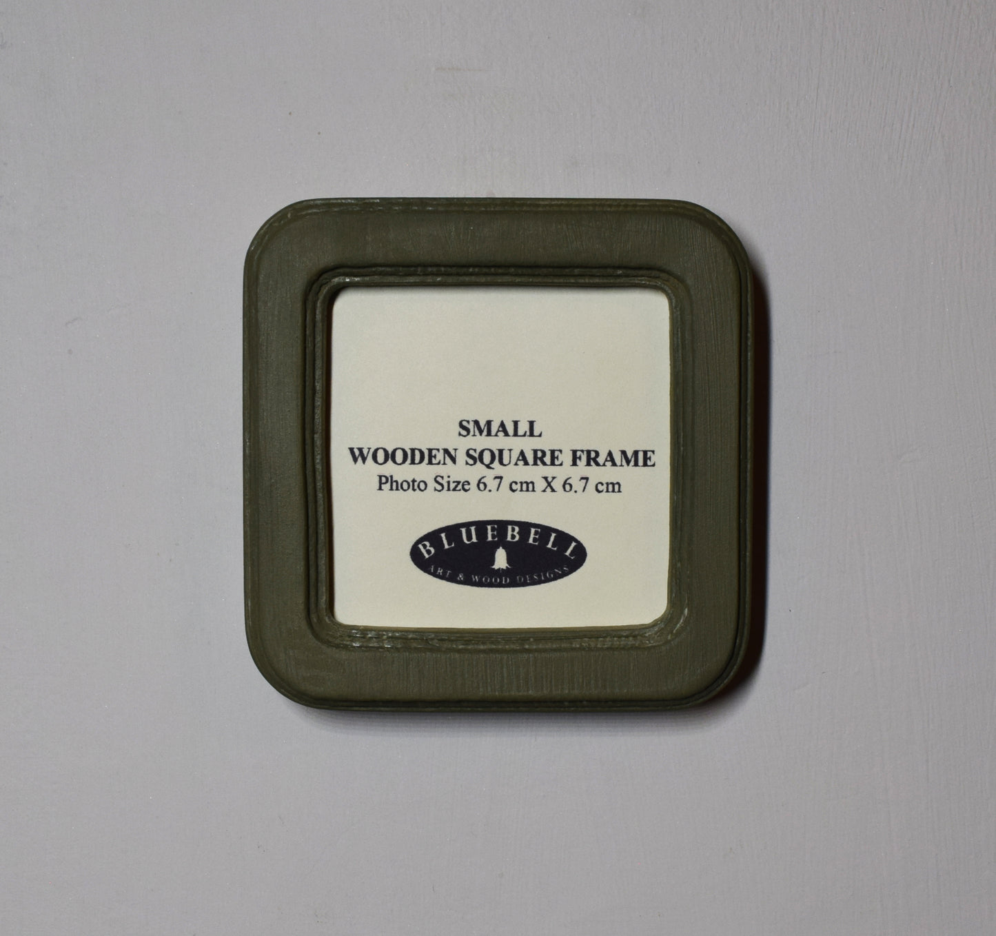 Olive Green 2.5" x 2.5" Square Handmade Wooden Photo Picture Frame