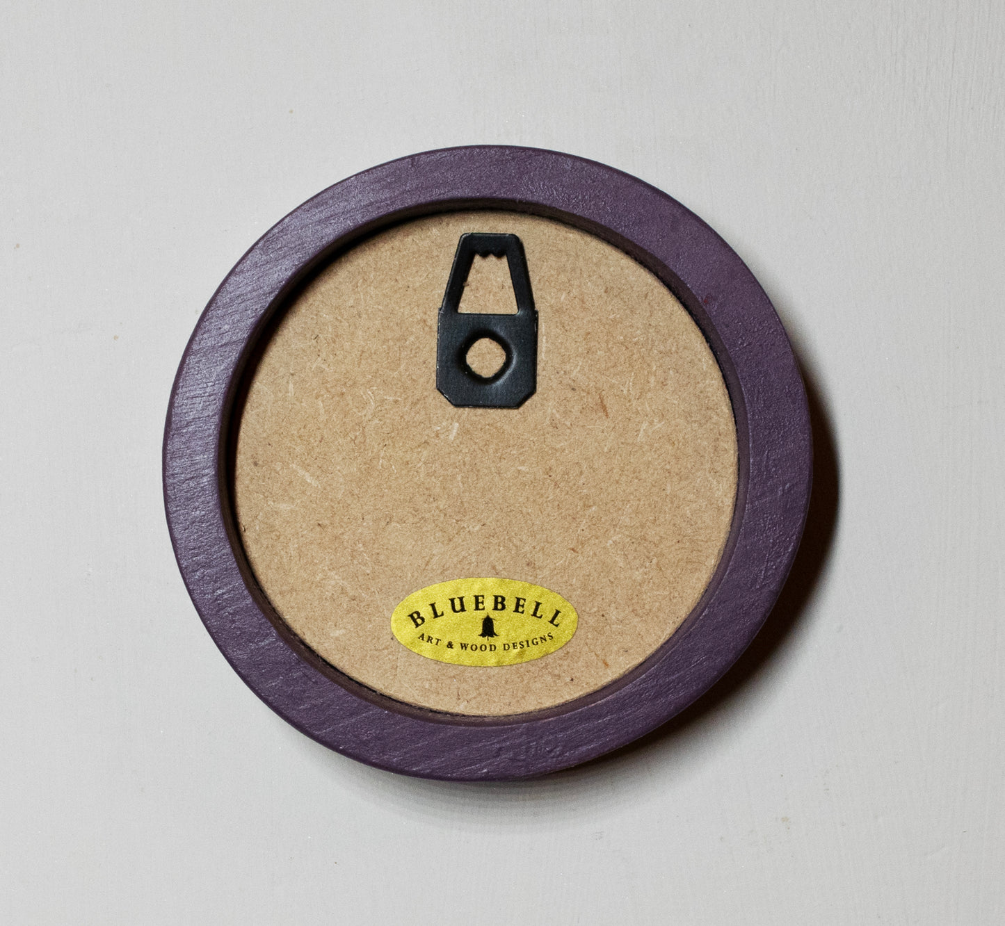 Purple Round Shaped Wooden Photo Frame 8”x8”, 7”x7”, 6"x6", 5"x5", 4"x4", 3"x3", 2.5"x2.5"