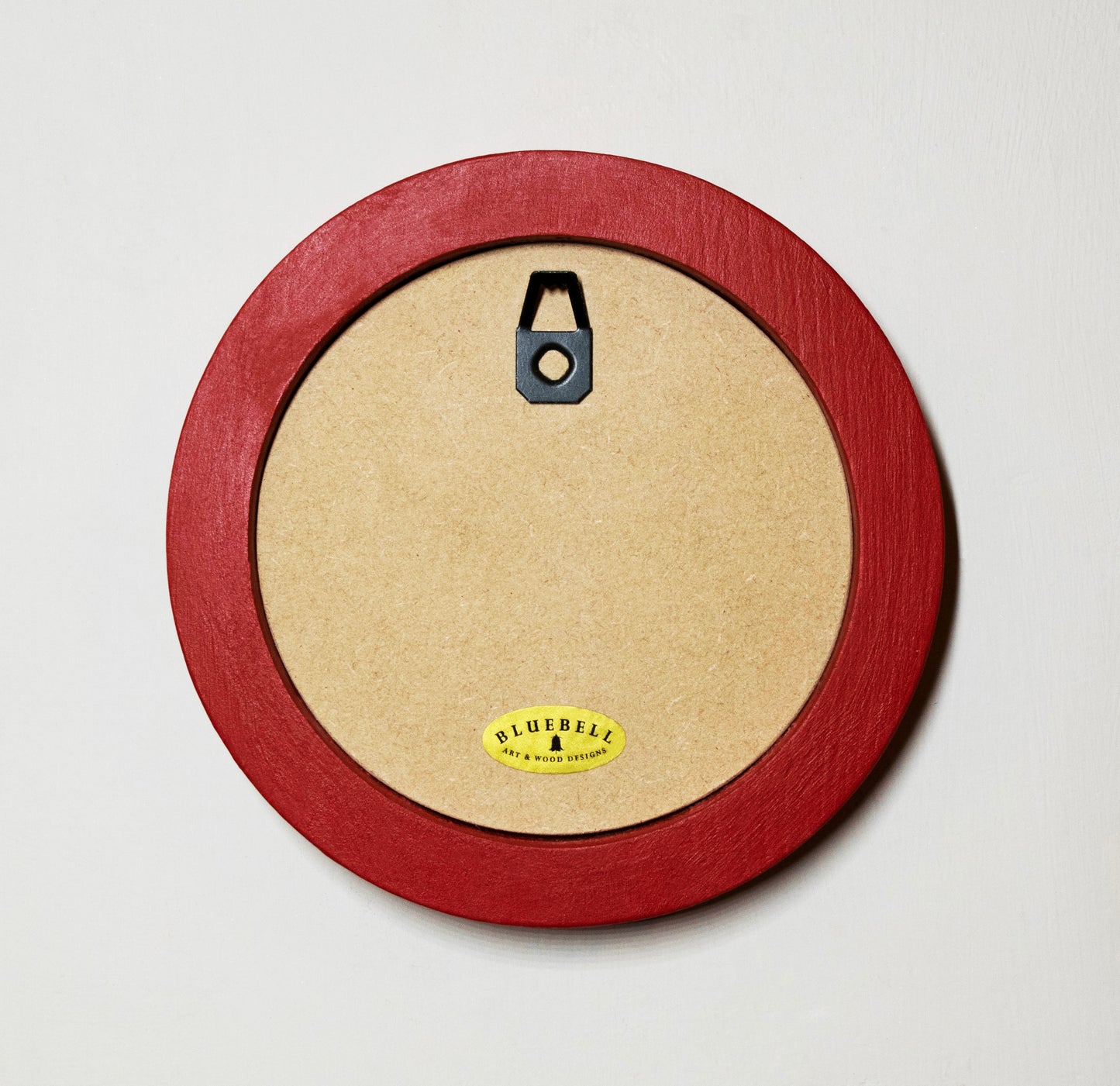 Red Round Shaped Wooden Photo Frame 8”x8”, 7”x7”, 6"x6", 5"x5", 4"x4", 3"x3", 2.5"x2.5"