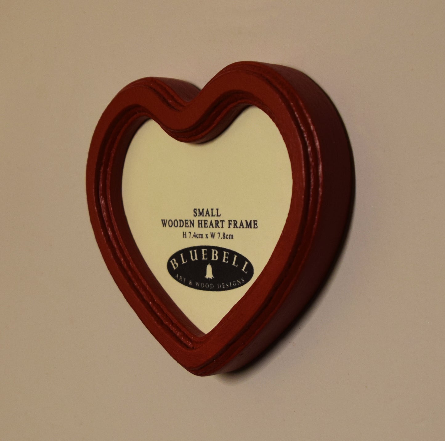 Red 3" x 3" Heart Handmade Wooden Photo Picture Frame