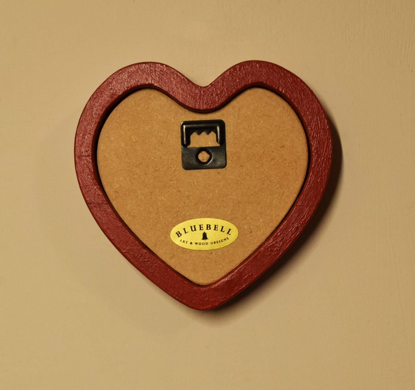 Red 3" x 3" Heart Handmade Wooden Photo Picture Frame