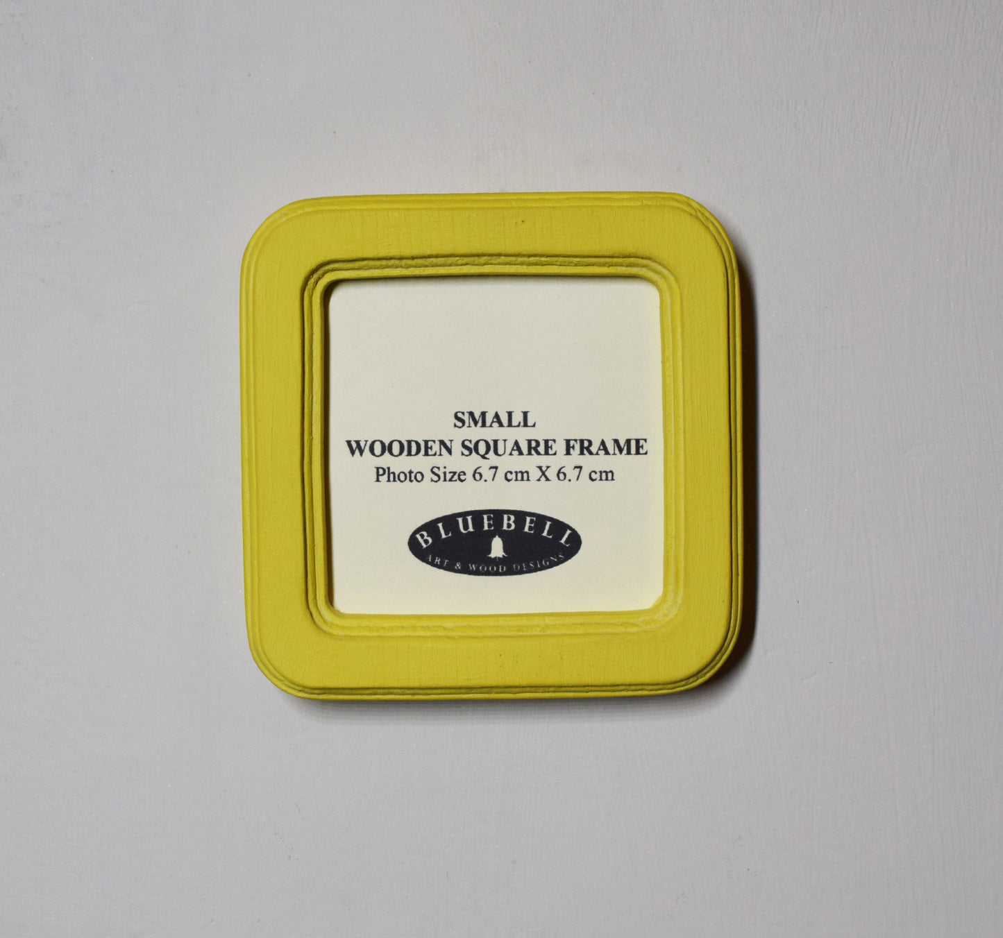 Yellow 2.5" x 2.5" Square Handmade Wooden Photo Picture Frame