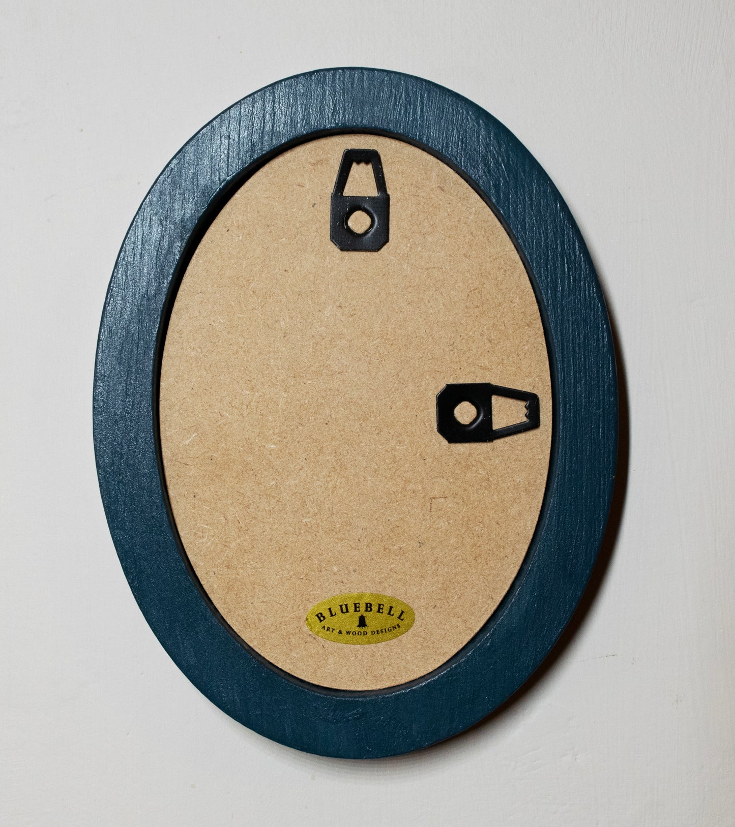 Teal Blue 3.5" x 5" Oval Handmade Wooden Photo Picture Frame