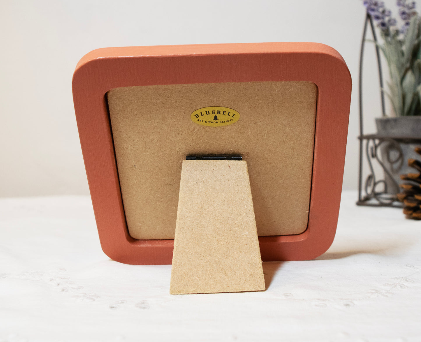 Terracotta 4" x 4" Square Handmade Wooden Photo Picture Frame