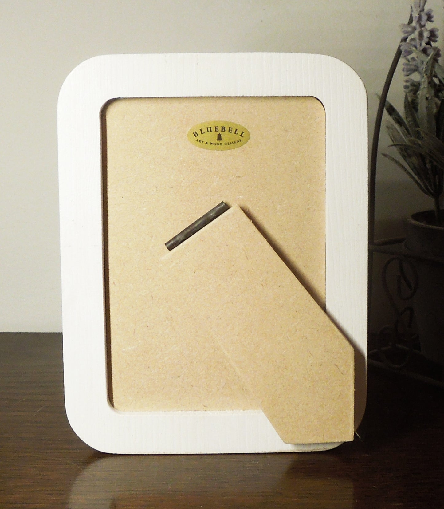 White 3.5" x 5" Rectangle Roman Edged Handmade Wooden Photo Picture Frame