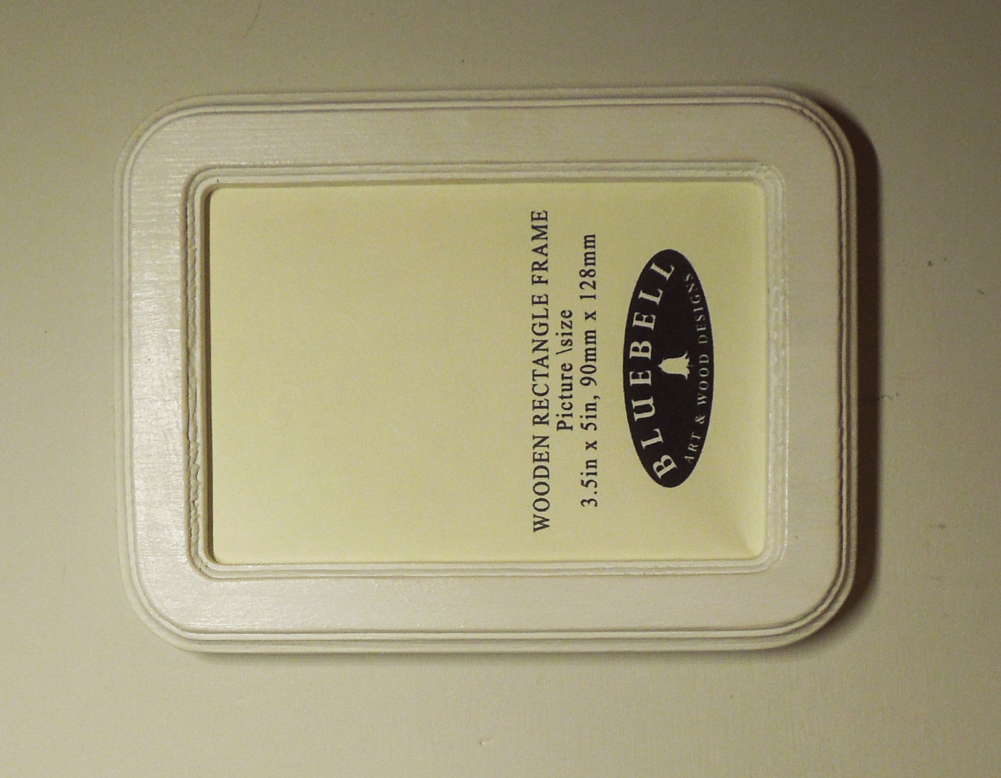 White 3.5" x 5" Rectangle Roman Edged Handmade Wooden Photo Picture Frame